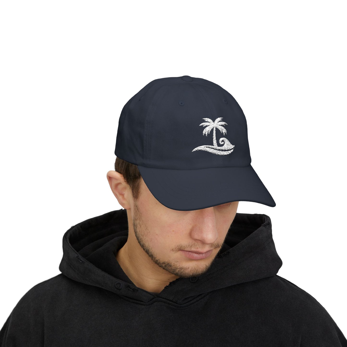 Salty Breeze Society Classic Logo Cap in Navy Blue