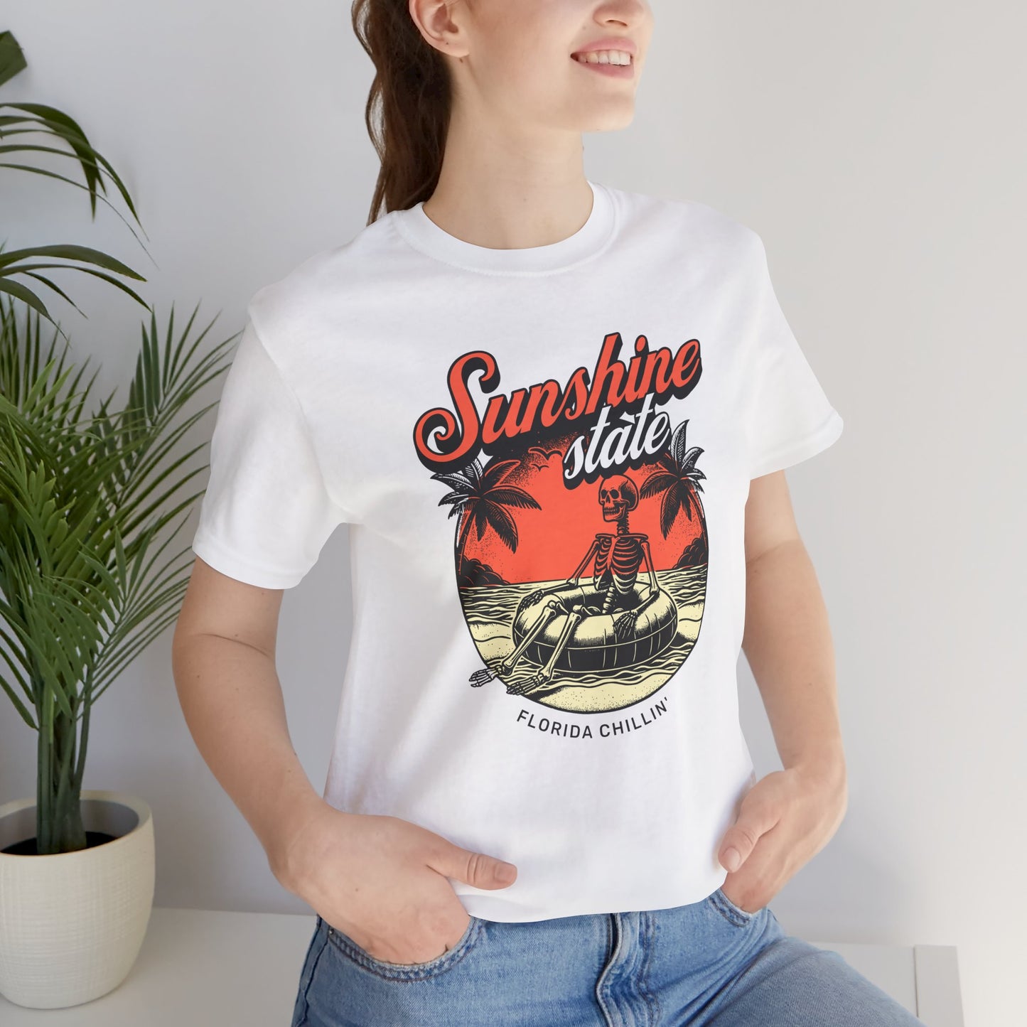 Sunshine State Tee, Florida Chillin' Vintage Shirt, Summer Casual Wear, Beach Vacation Top, Unisex Graphic T-Shirt