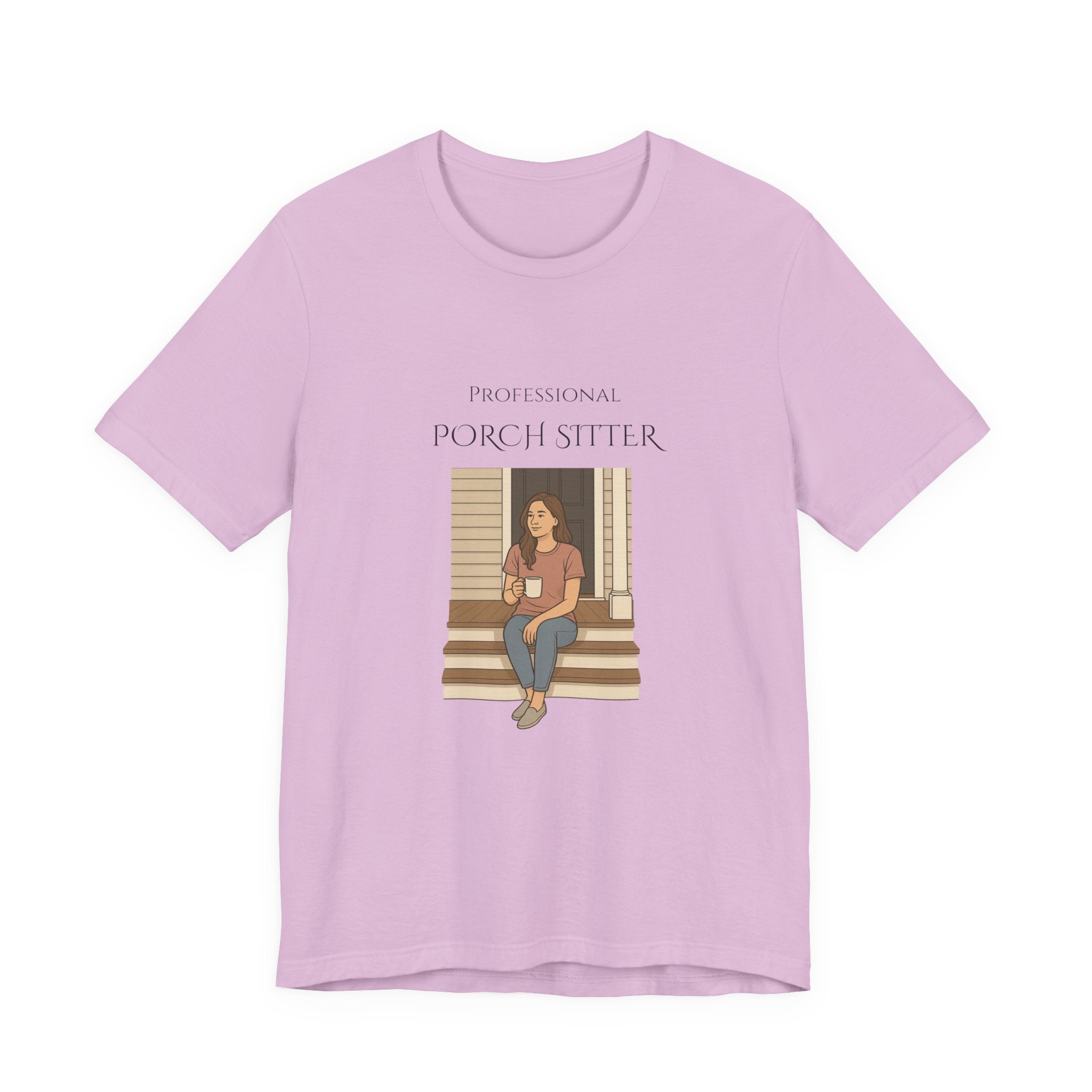 Professional Porch Sitter Tee, Cute Graphic Shirt, Relaxation Gift