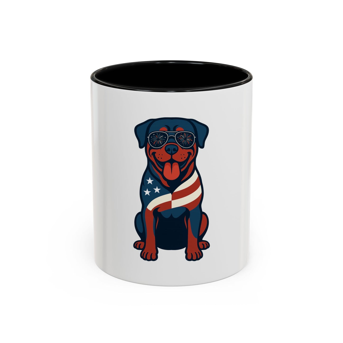 Patriotic Dog Mug, Rottweiler Coffee Cup, Cute Pet Lover Gift
