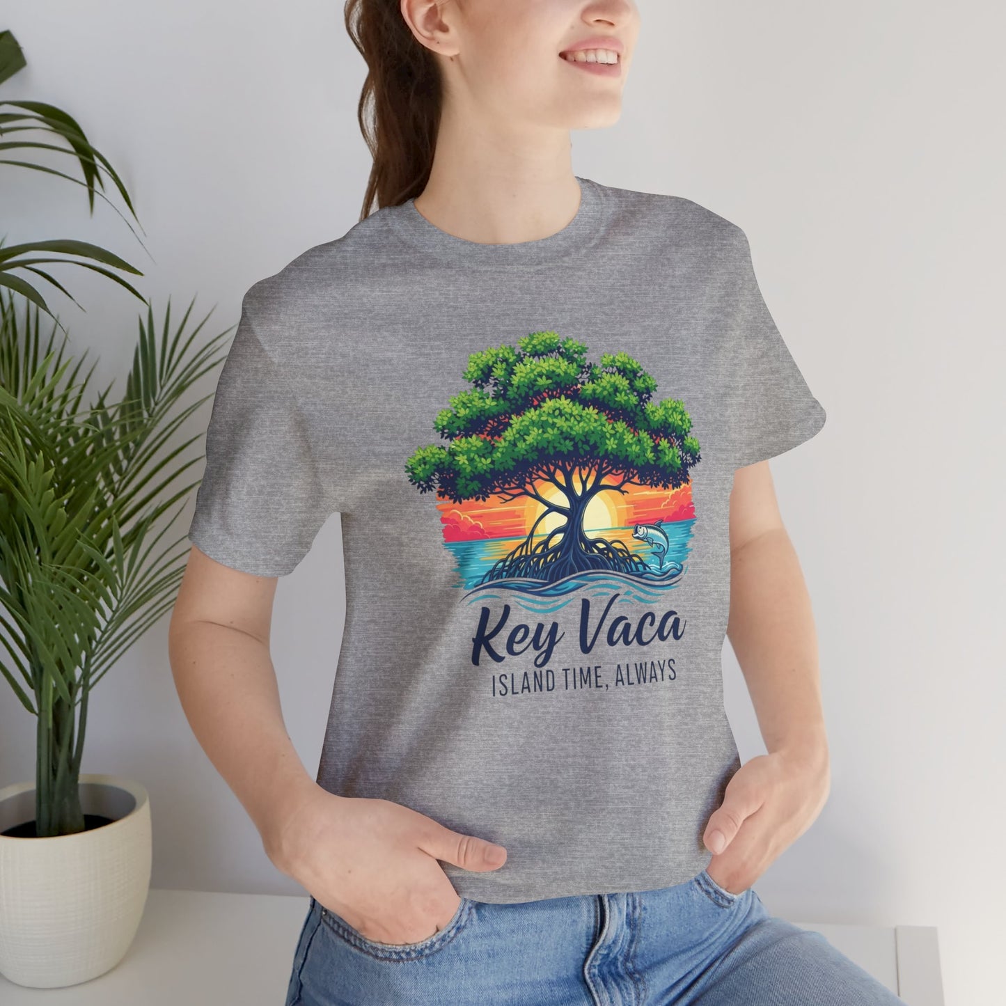 FLORIDA KEYS COLLECTION Key Vaca Sunset Design, Casual Summer Apparel, Unisex Graphic T-Shirt, Beachwear