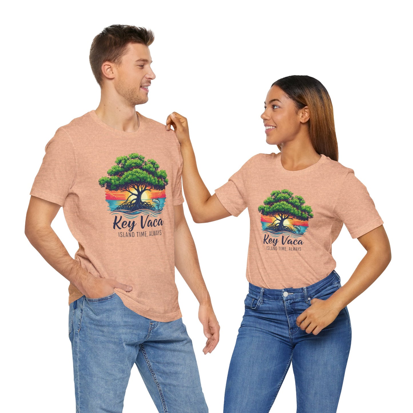 FLORIDA KEYS COLLECTION Key Vaca Sunset Design, Casual Summer Apparel, Unisex Graphic T-Shirt, Beachwear