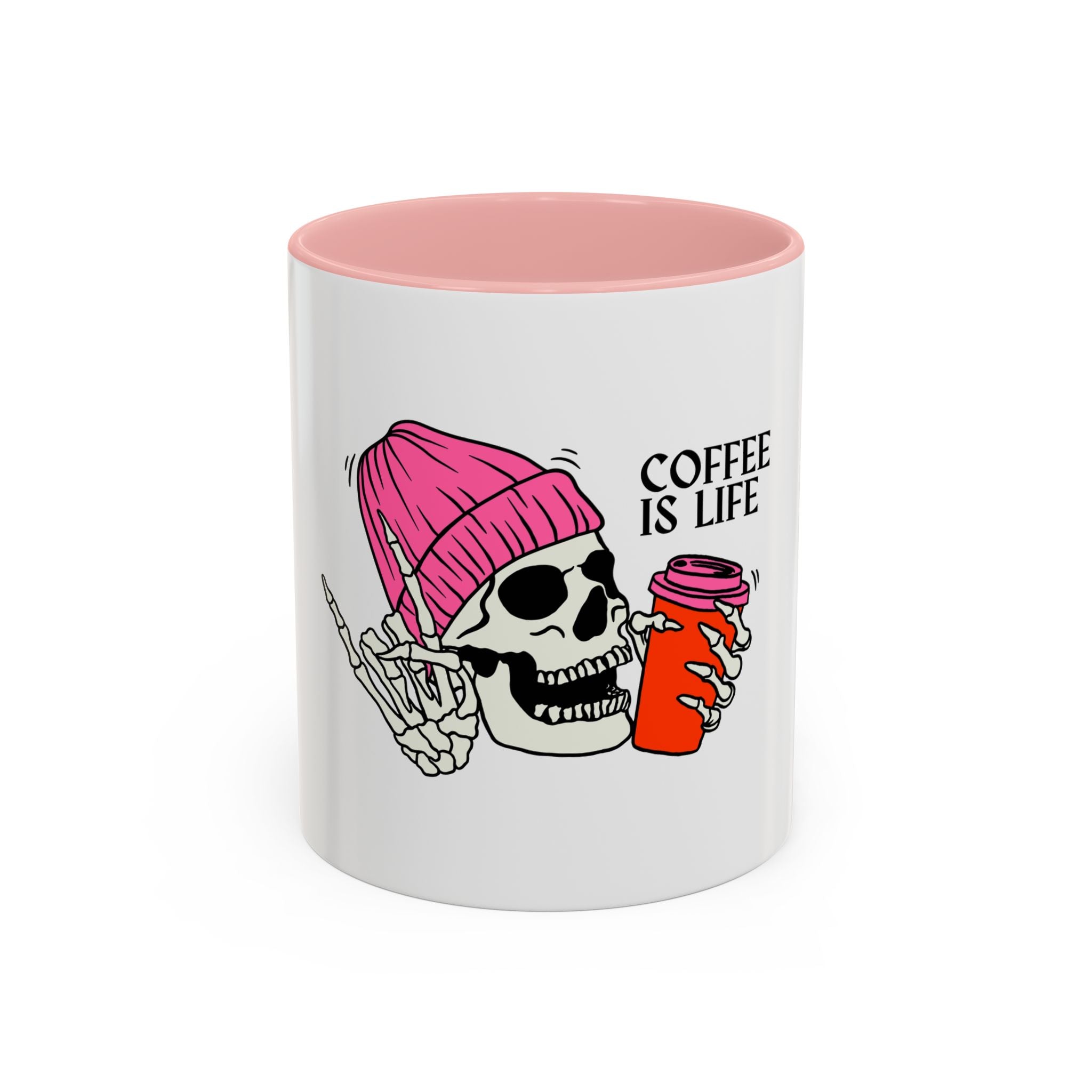 Skull Coffee Mug – "Coffee is Life" – Fun Gothic Design for Coffee Lovers