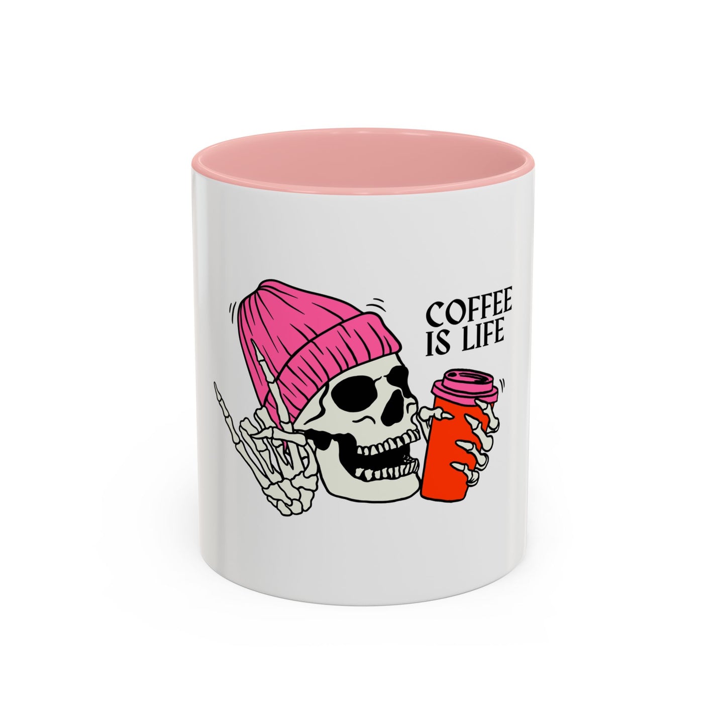 Skull Coffee Mug – "Coffee is Life" – Fun Gothic Design for Coffee Lovers
