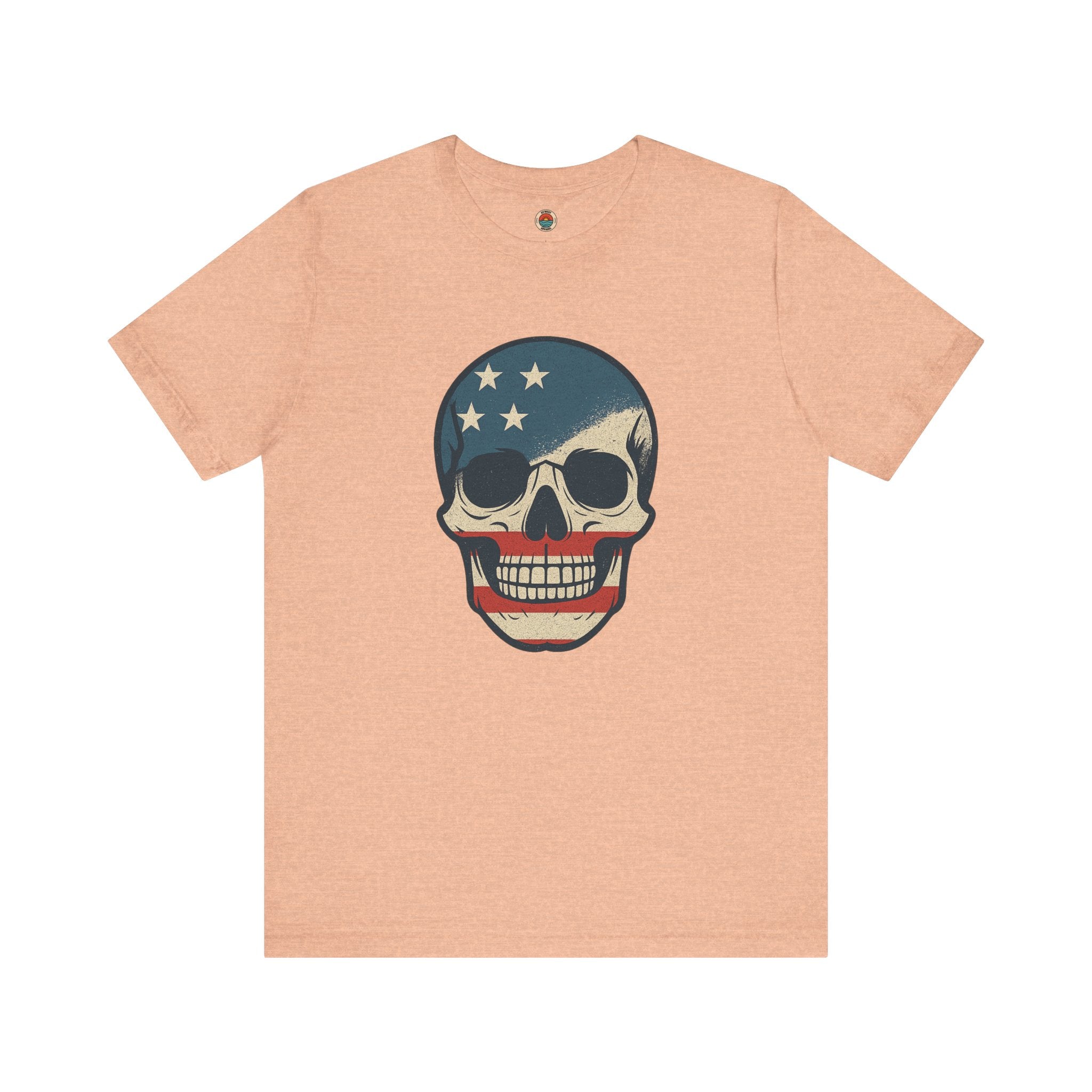 Patriotic Skull Tee, Unisex Graphic T-Shirt, Cool Skull Shirt, Festival Outfits