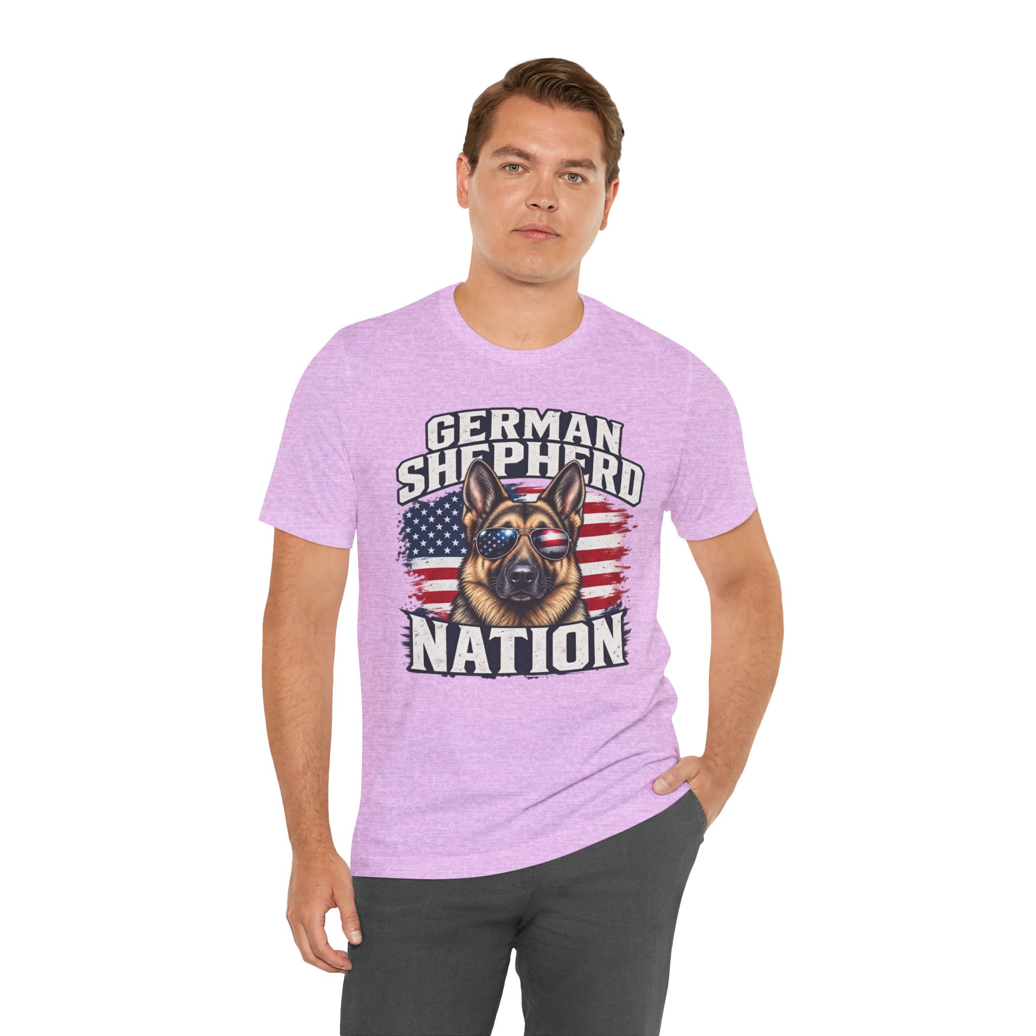 German Shepherd Nation T-Shirt – American Flag Dog Tee for Dog Lovers