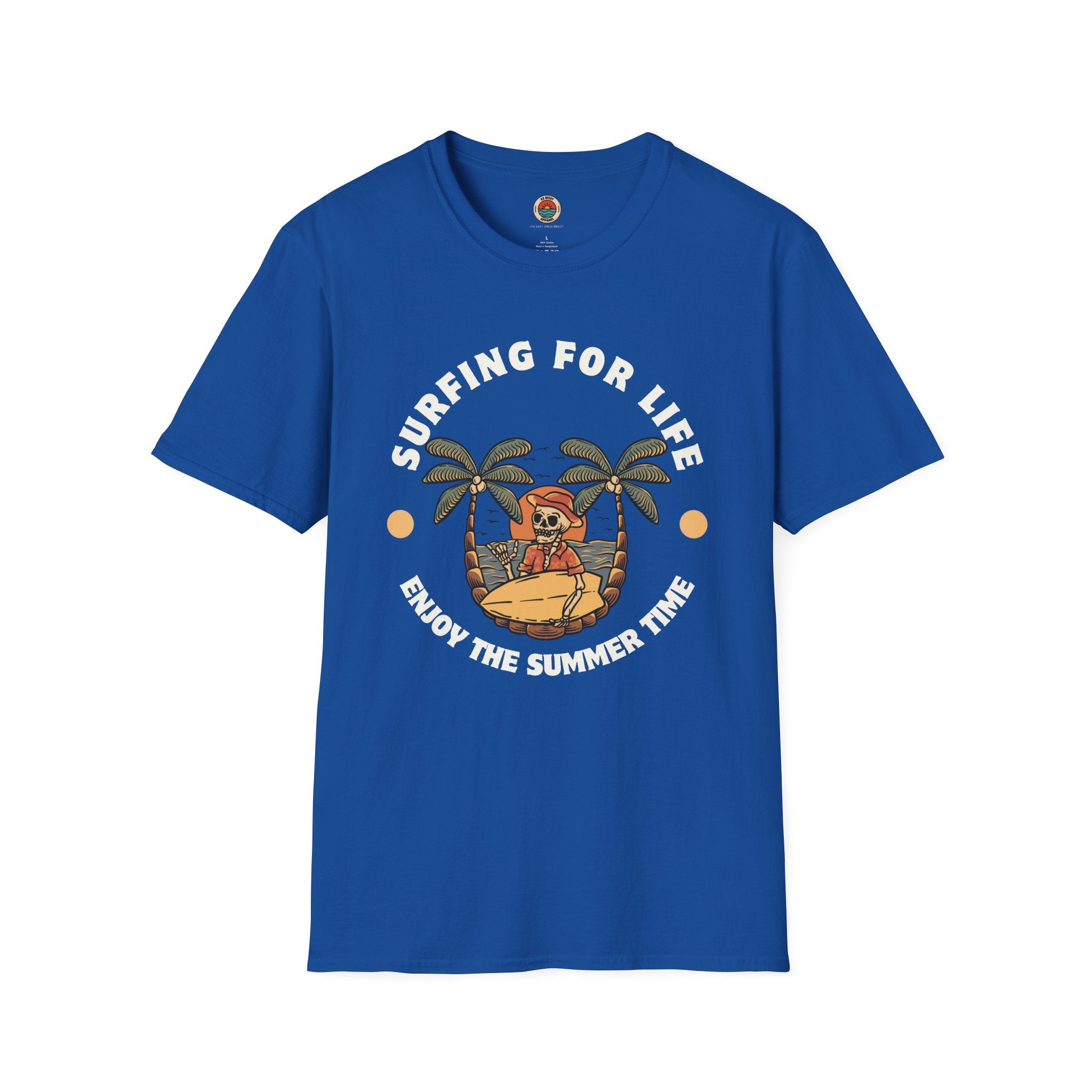 Surfing for Life Unisex Softstyle T-Shirt - Enjoy the Summer Time Graphic Tee