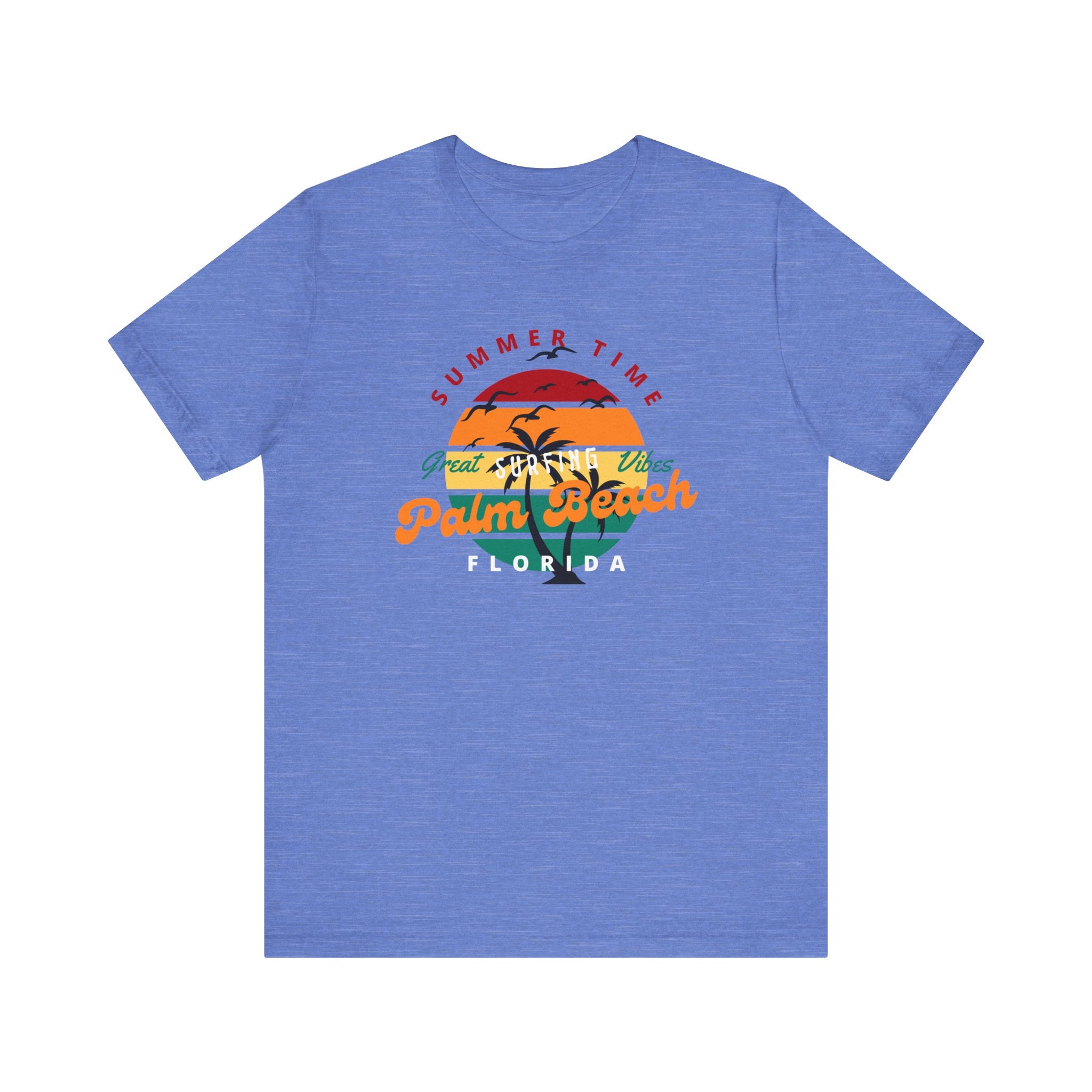 Summer Vibe Palm Beach Tee - Unisex Jersey Short Sleeve T-Shirt