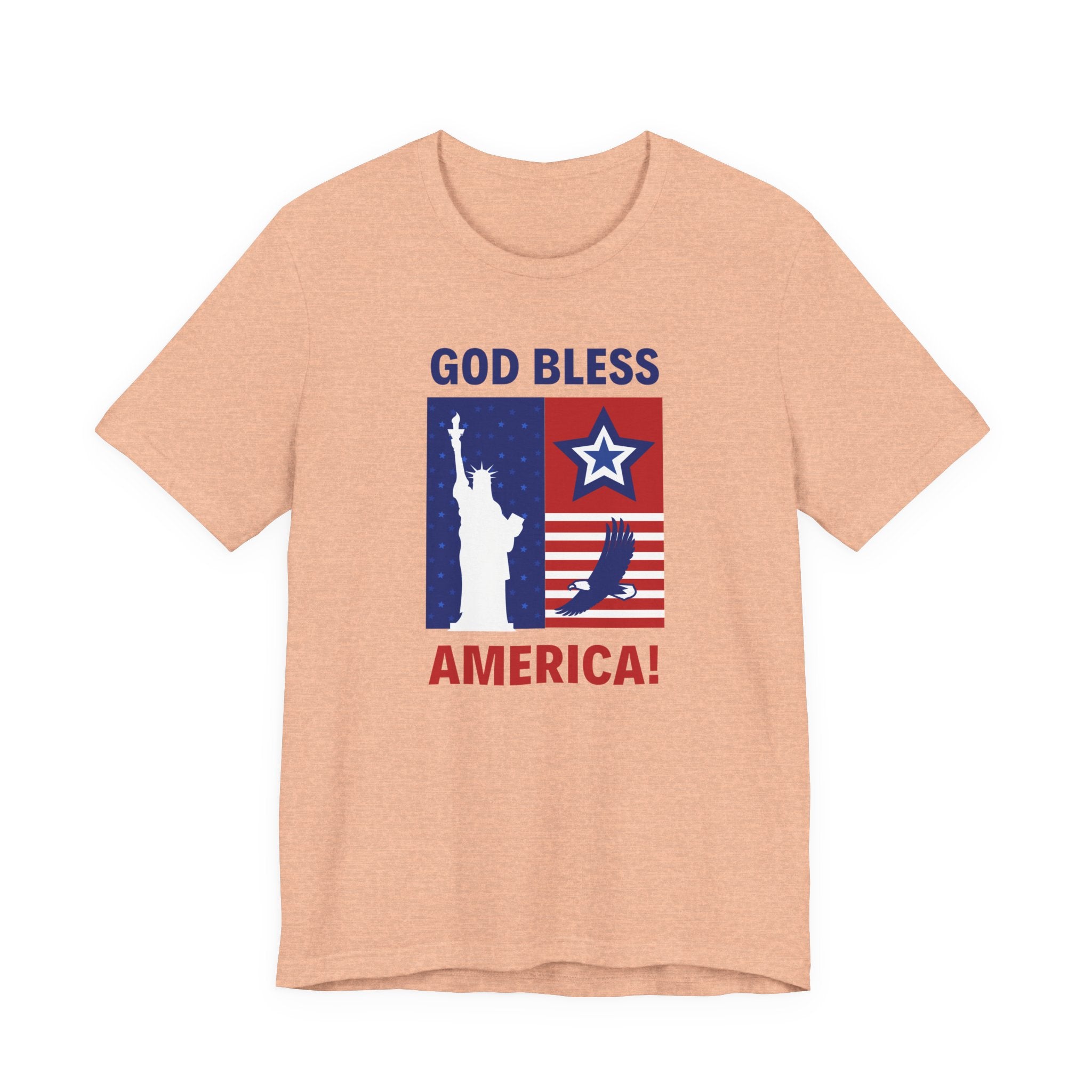 Patriotic Unisex Jersey Tee - 'God Bless America!' Design