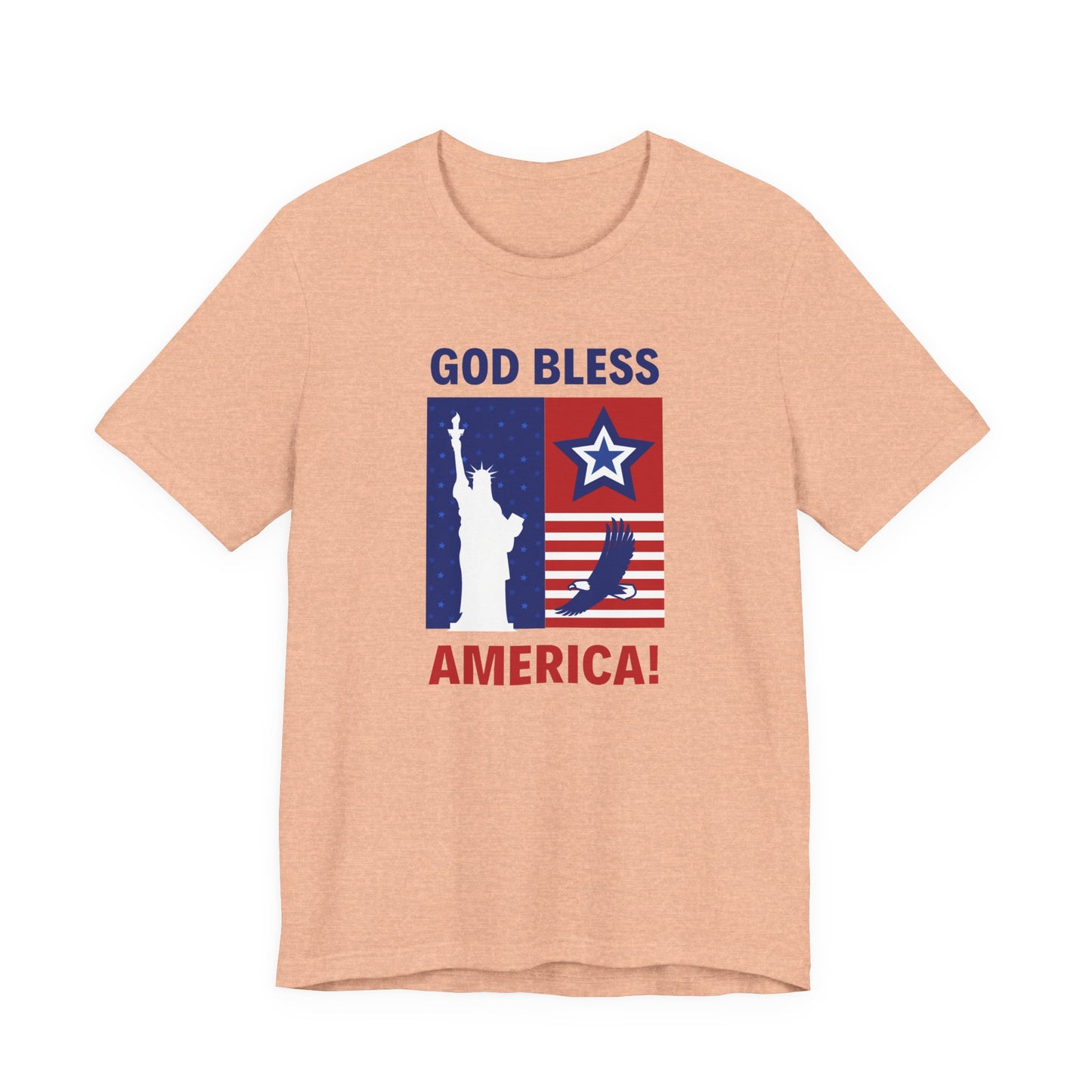 Patriotic Unisex Jersey Tee - 'God Bless America!' Design