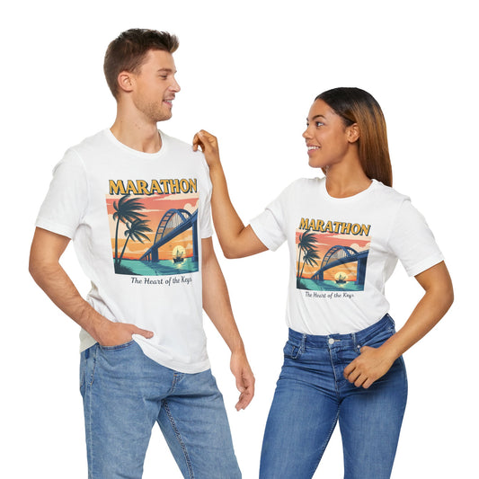 FLORIDA KEYS COLLECTION Marathon Sunset Graphic Tee - Unisex Jersey Short Sleeve T-Shirt