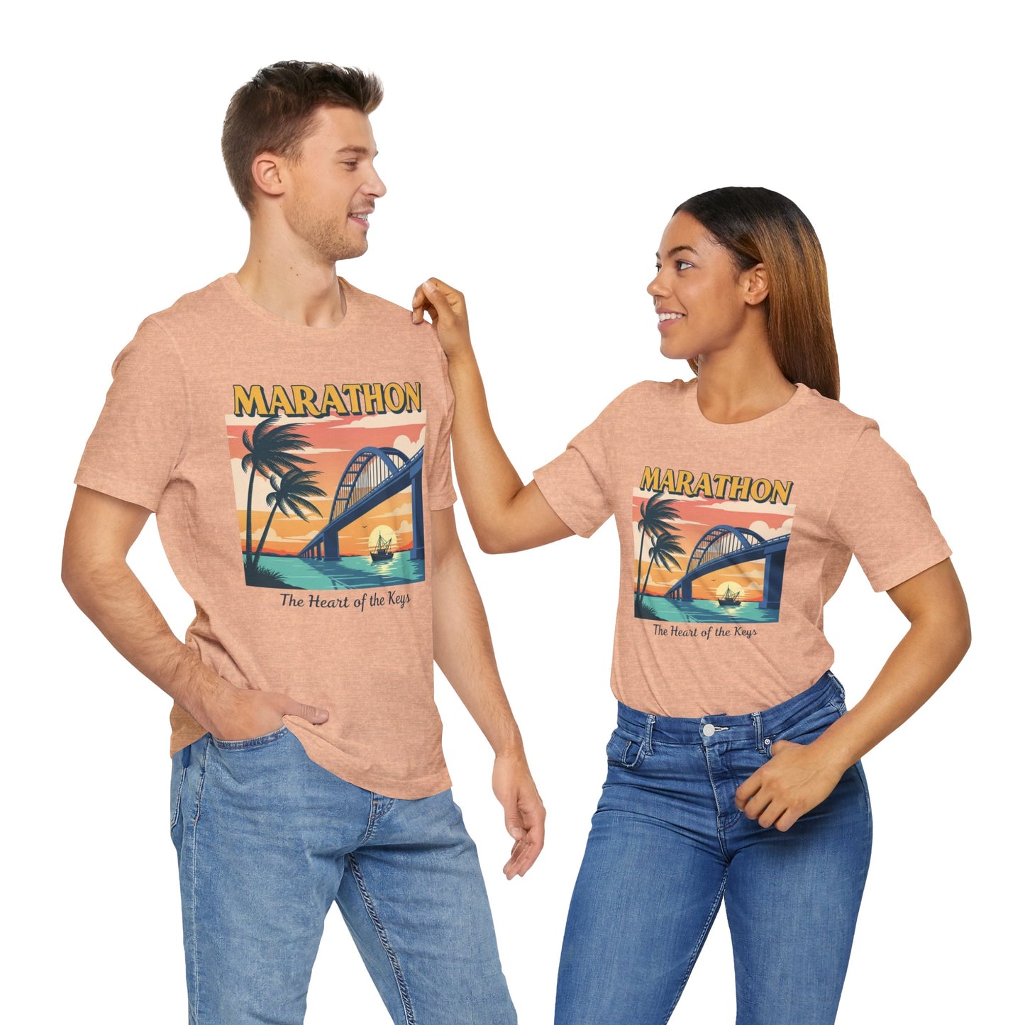 FLORIDA KEYS COLLECTION Marathon Sunset Graphic Tee - Unisex Jersey Short Sleeve T-Shirt