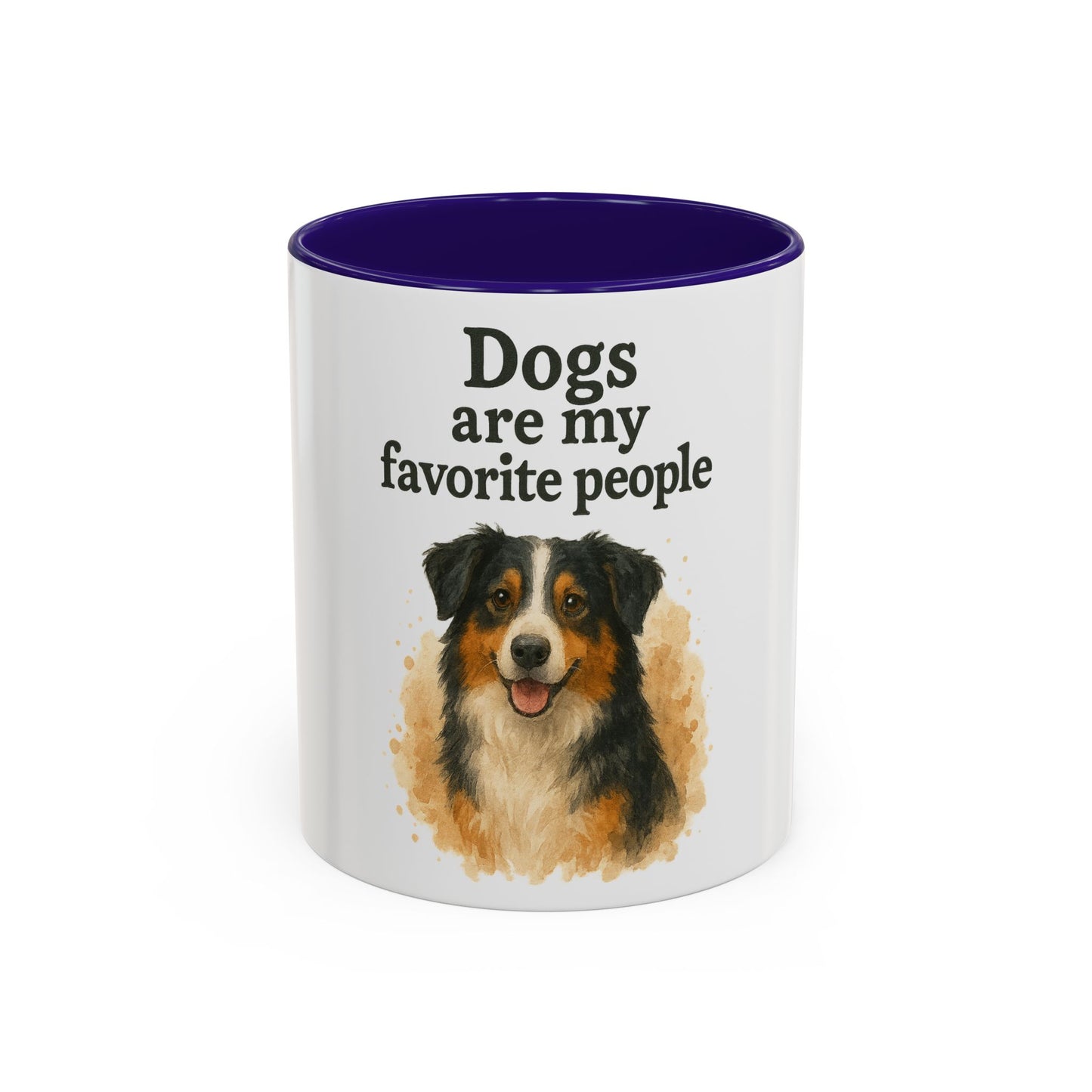 Dog Lovers Colorful Mug - "Dogs are my favorite people" - 11oz
