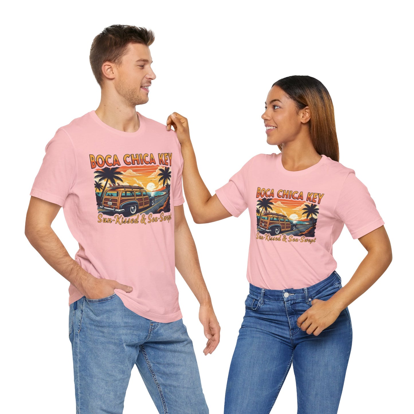 FLORIDA KEYS COLLECTION Boca Chica Key Vintage Tee - Sun-Kissed & Sea-Swept, Unisex Summer Shirt