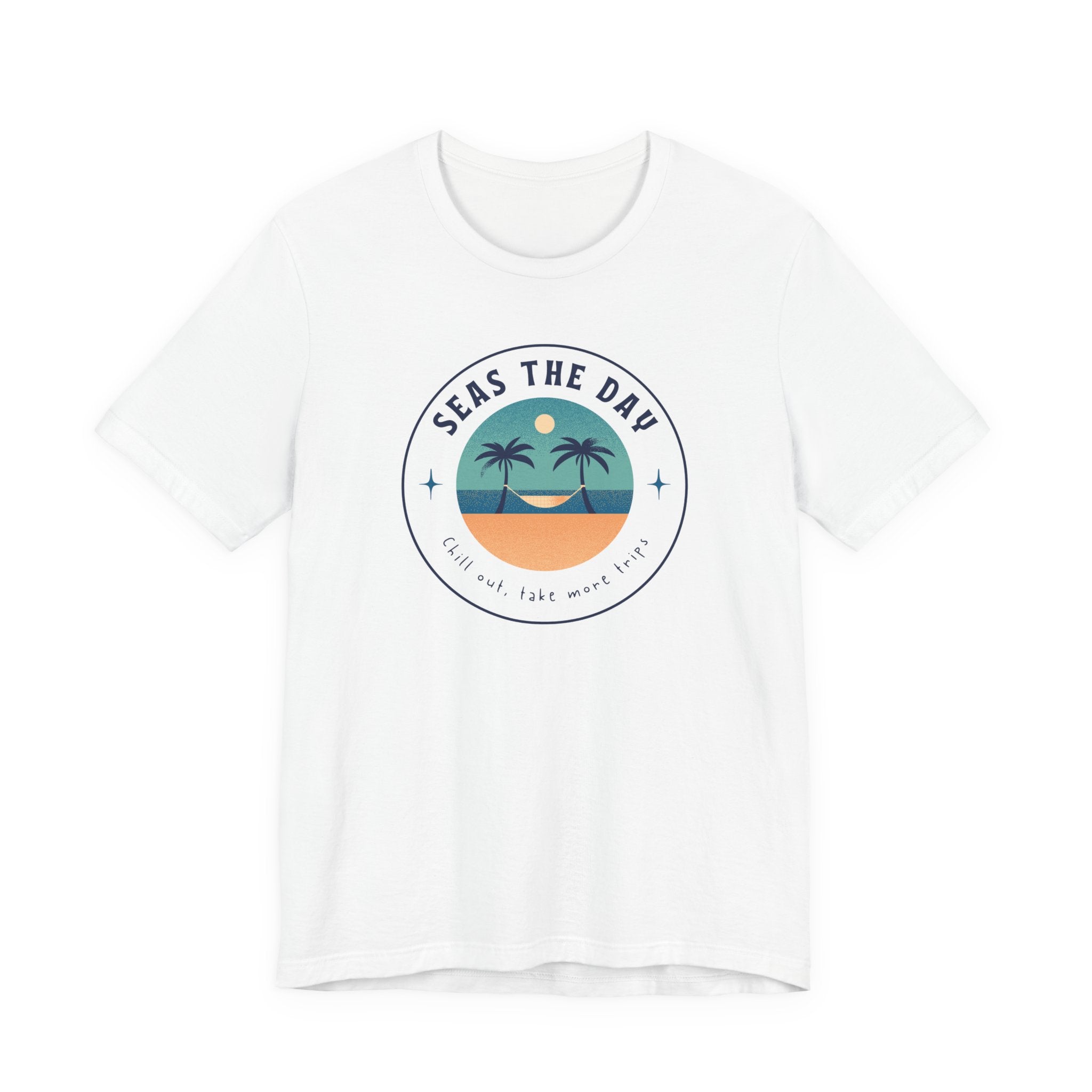 Seas the Day Tee - Unisex Jersey Short Sleeve Shirt for Beach Lovers