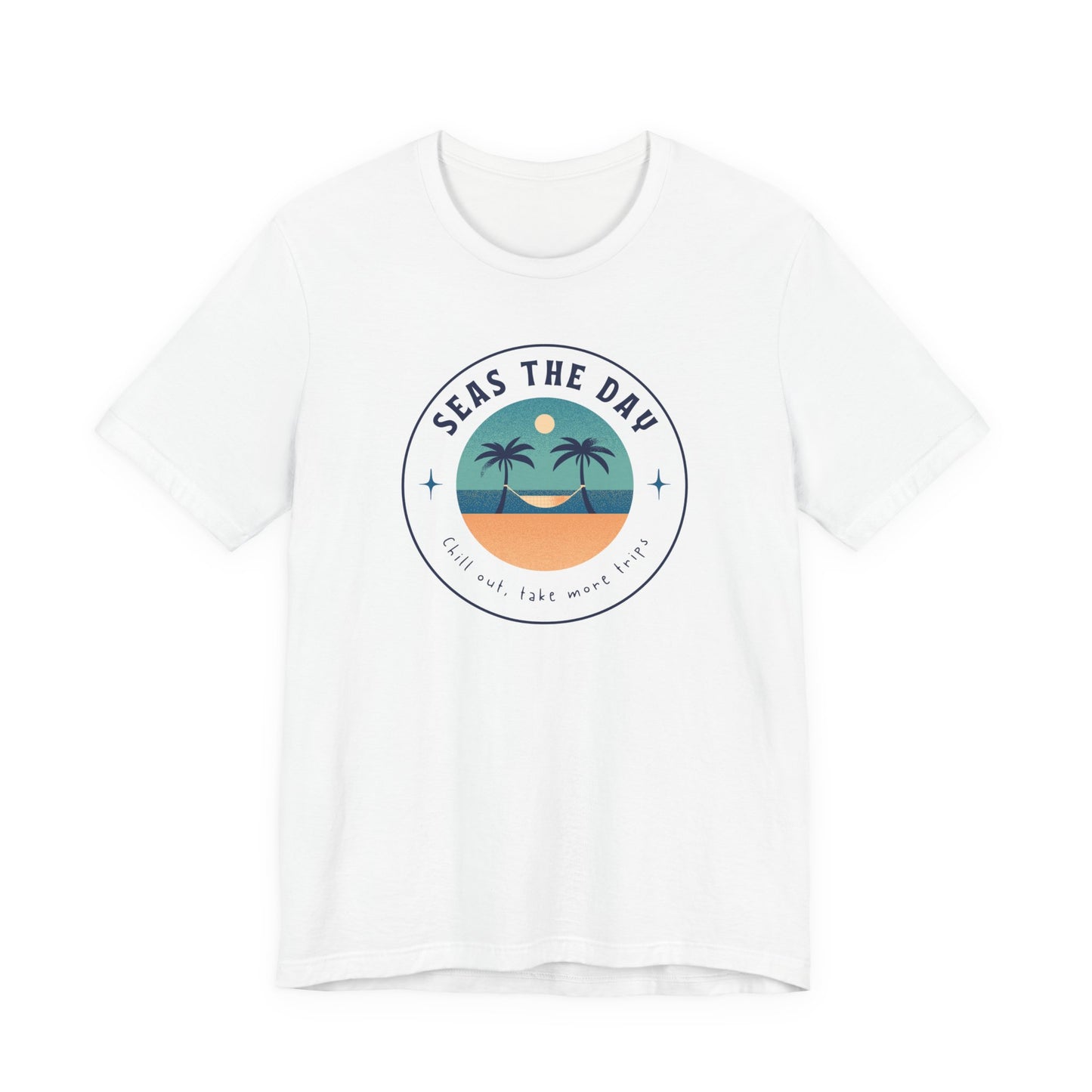 Seas the Day Tee - Unisex Jersey Short Sleeve Shirt for Beach Lovers