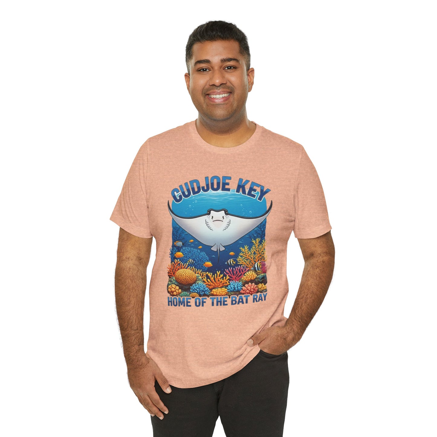 FLORIDA KEYS COLLECTION Cudjoe Key Bat Ray Tee, Unisex Graphic T-Shirt, Beach Apparel