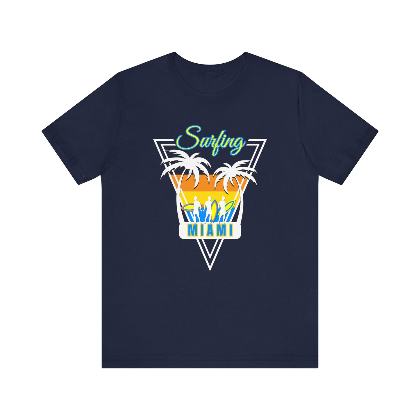 Miami Surfing Unisex Tee - Vibrant Beach Vibes for Summer Fun