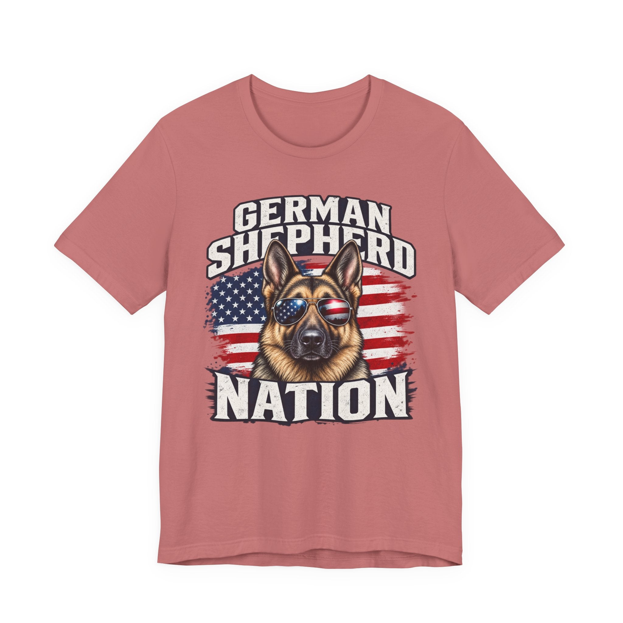 German Shepherd Nation T-Shirt – American Flag Dog Tee for Dog Lovers