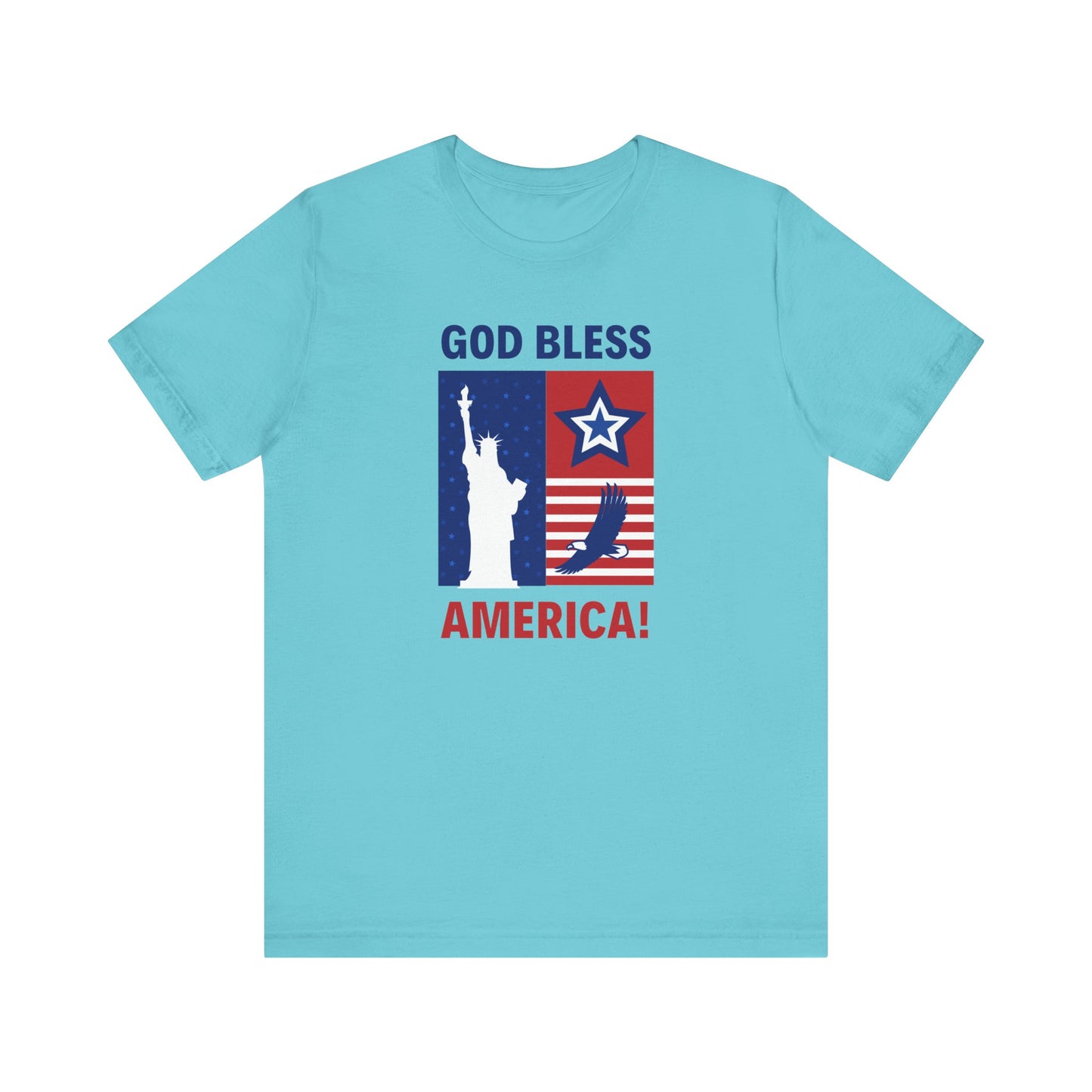 Patriotic Unisex Jersey Tee - 'God Bless America!' Design