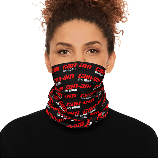 CAN-AM CORE Logo Neck Gaiter — CAN-AM On-Road Red Pattern Face Shield