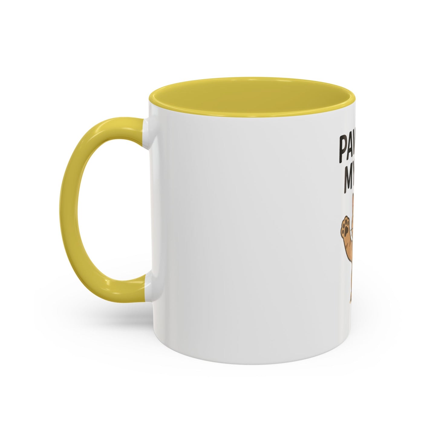 Funny Cat Mug - "Paws Off My Mug" - Colorful 11oz & 15oz Coffee Cup
