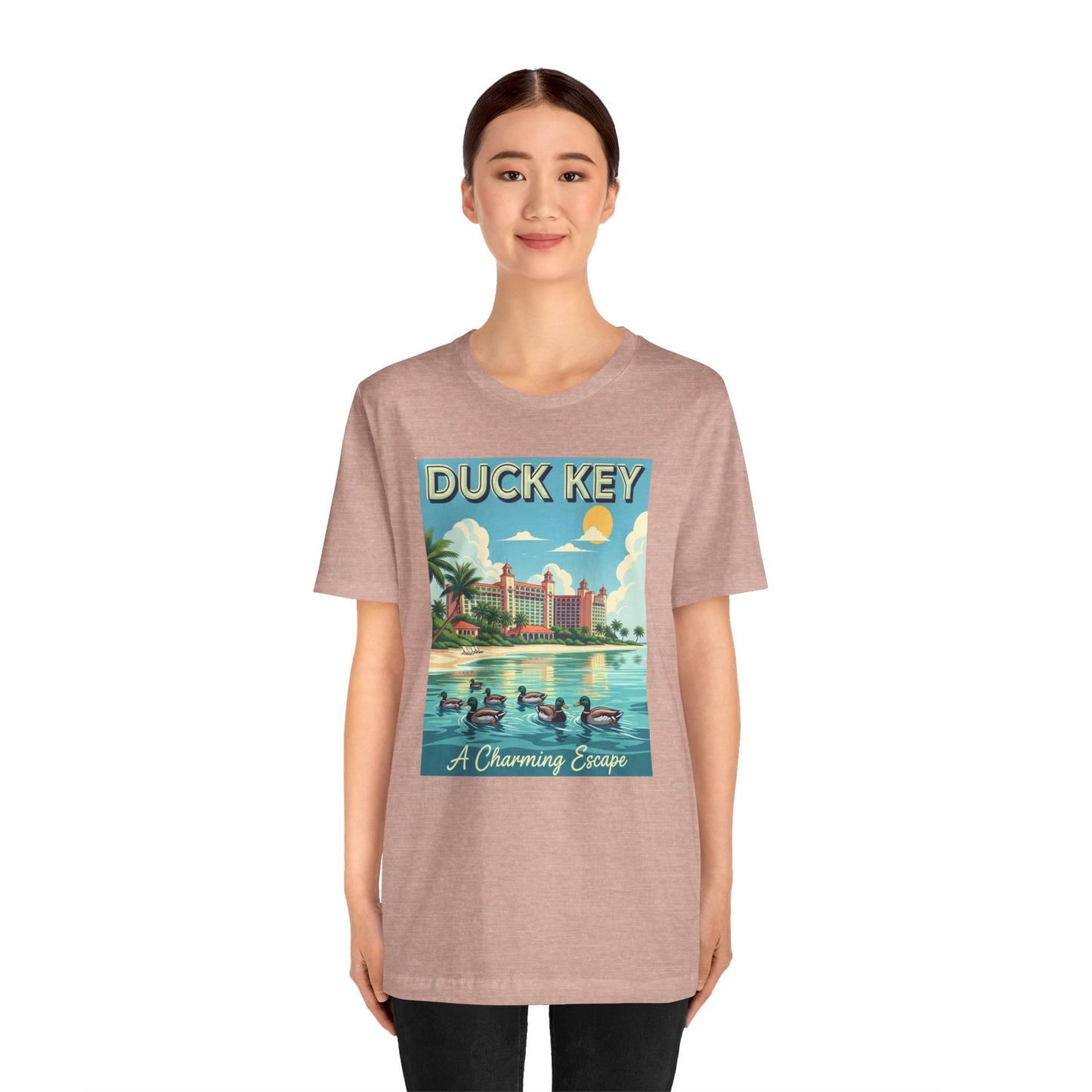 FLORIDA KEYS COLLECTION Vintage Duck Key Escape Tee, Relaxed Summer Vibe Shirt, Travel Themed Unisex Tee