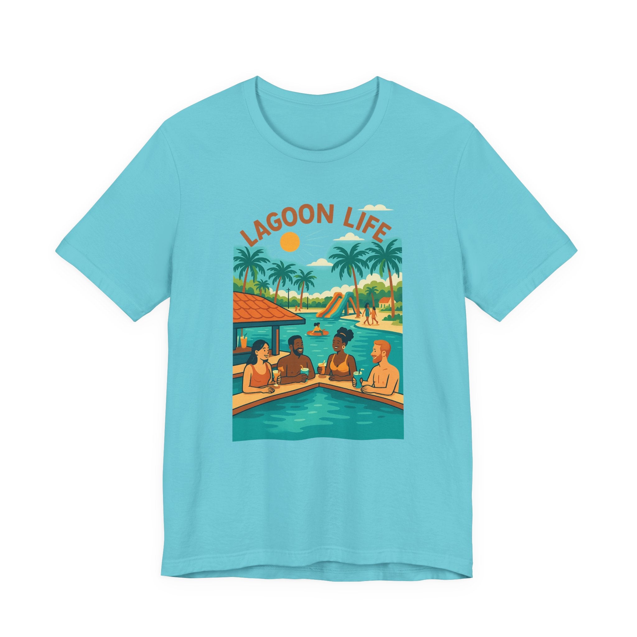 Lagoon Life Tee - Chill Vibe Unisex Short Sleeve T-Shirt, Summer Casual Wear