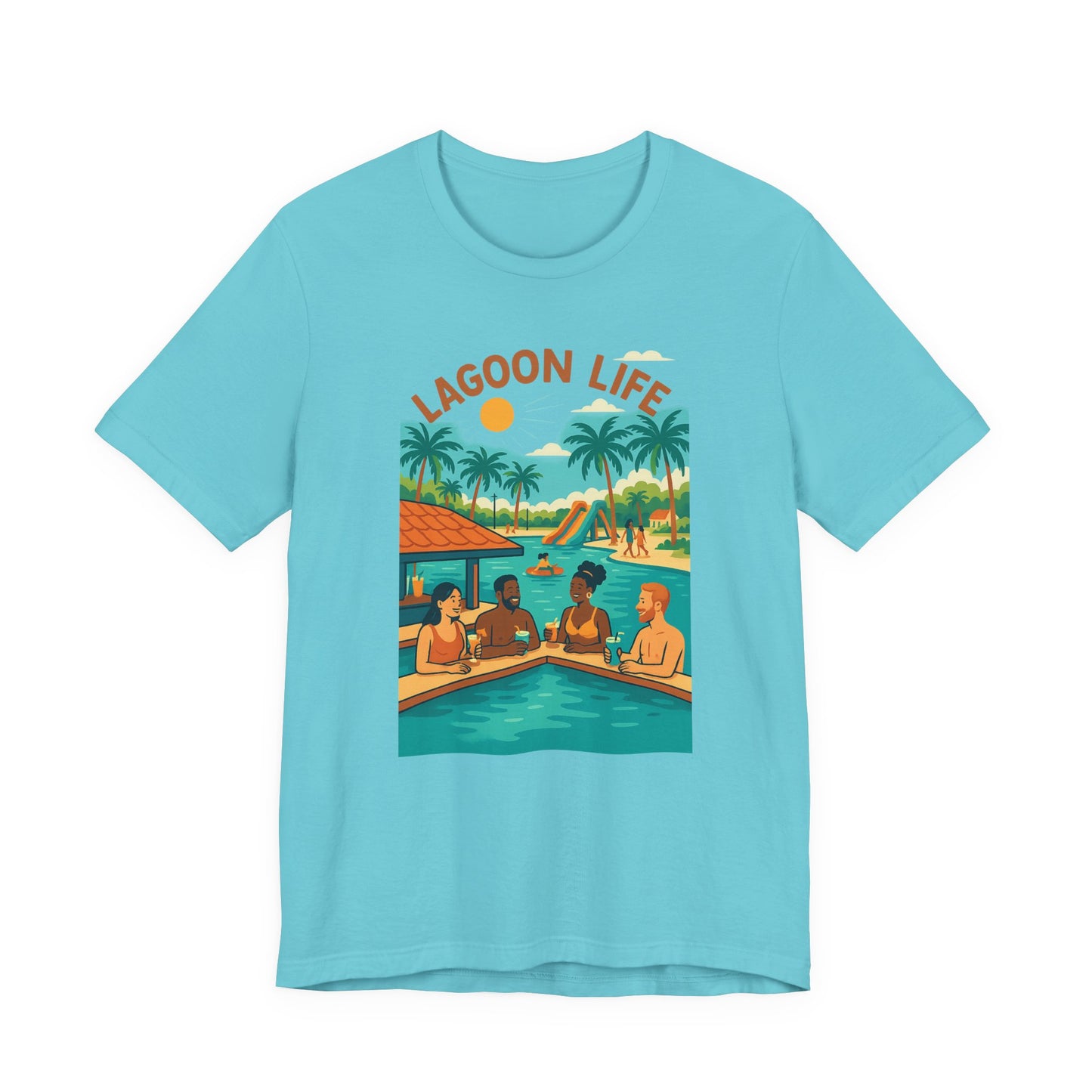 Lagoon Life Tee - Chill Vibe Unisex Short Sleeve T-Shirt, Summer Casual Wear
