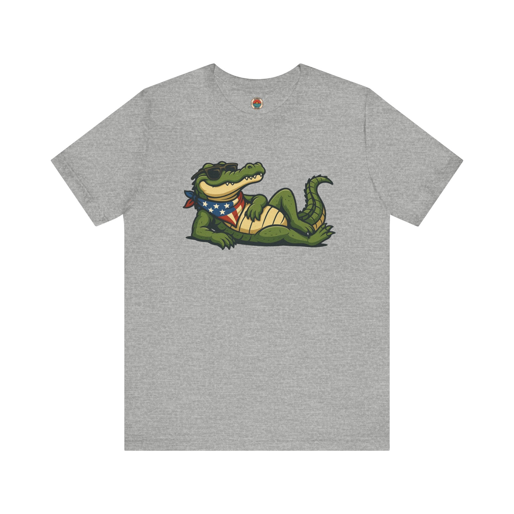 Crocodile Americana Tee: Fun Unisex T-Shirt for Summer