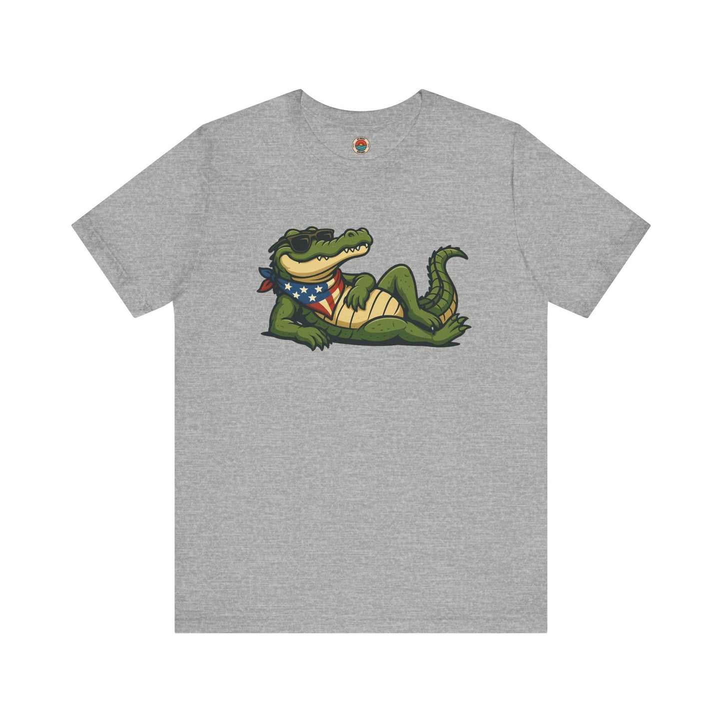 Crocodile Americana Tee: Fun Unisex T-Shirt for Summer