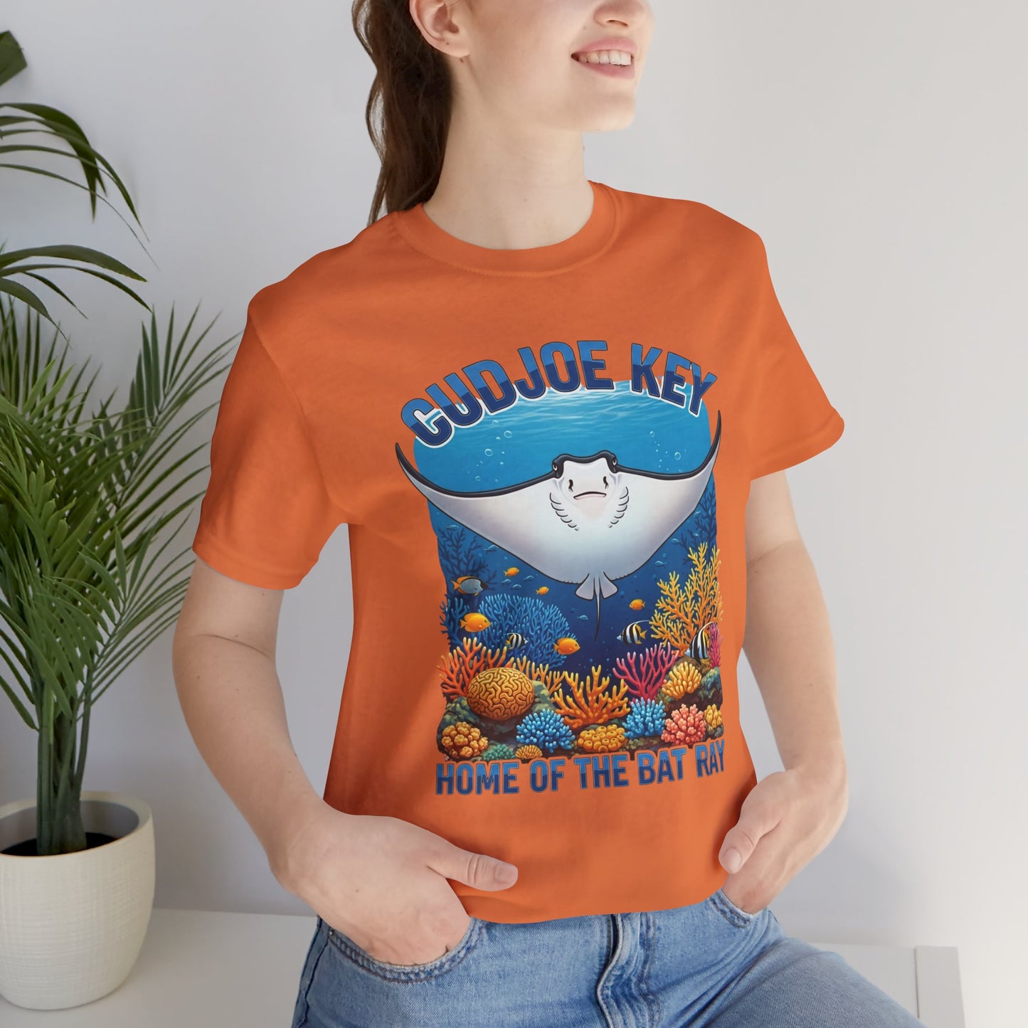 FLORIDA KEYS COLLECTION Cudjoe Key Bat Ray Tee, Unisex Graphic T-Shirt, Beach Apparel