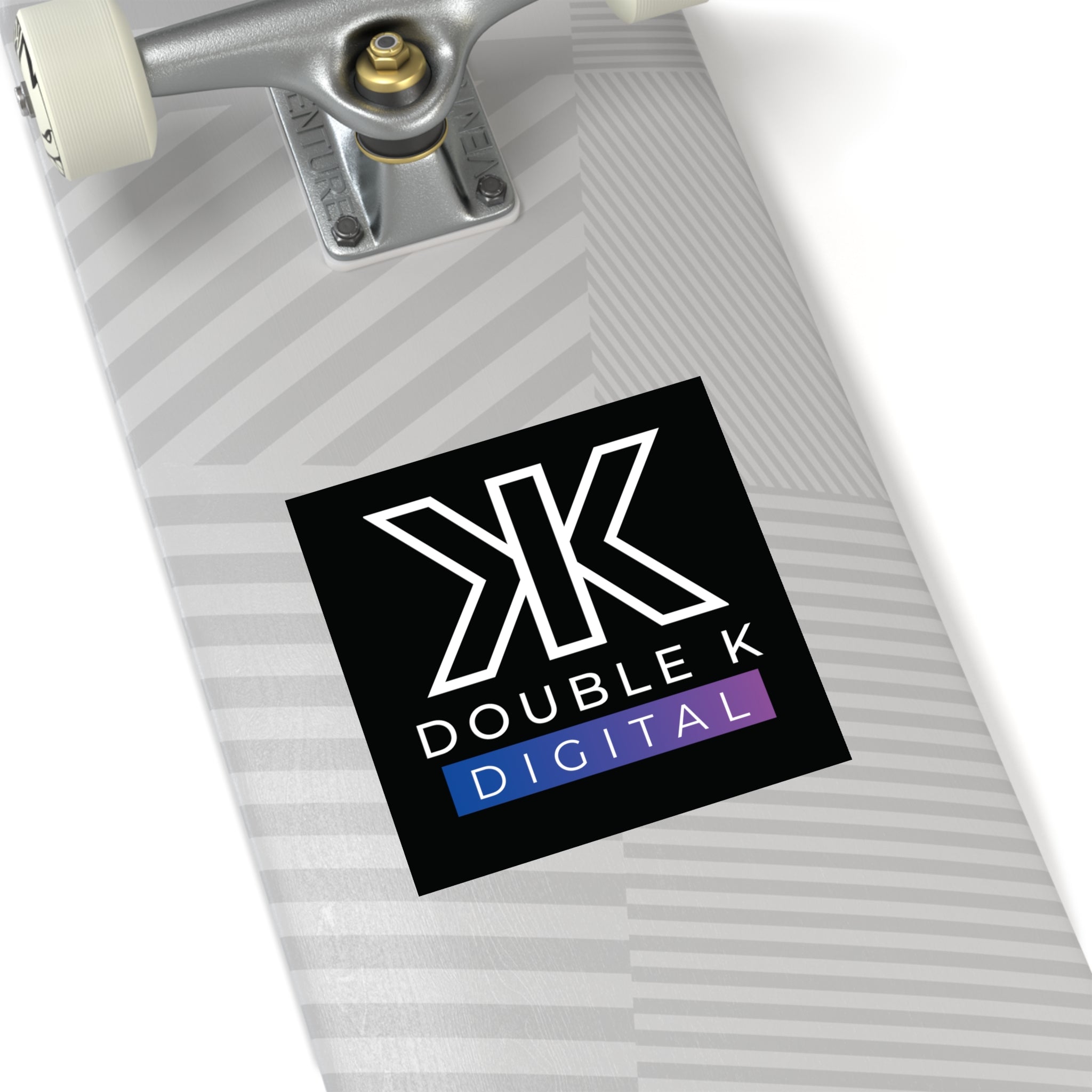 Double K Media Logo Square Sticker