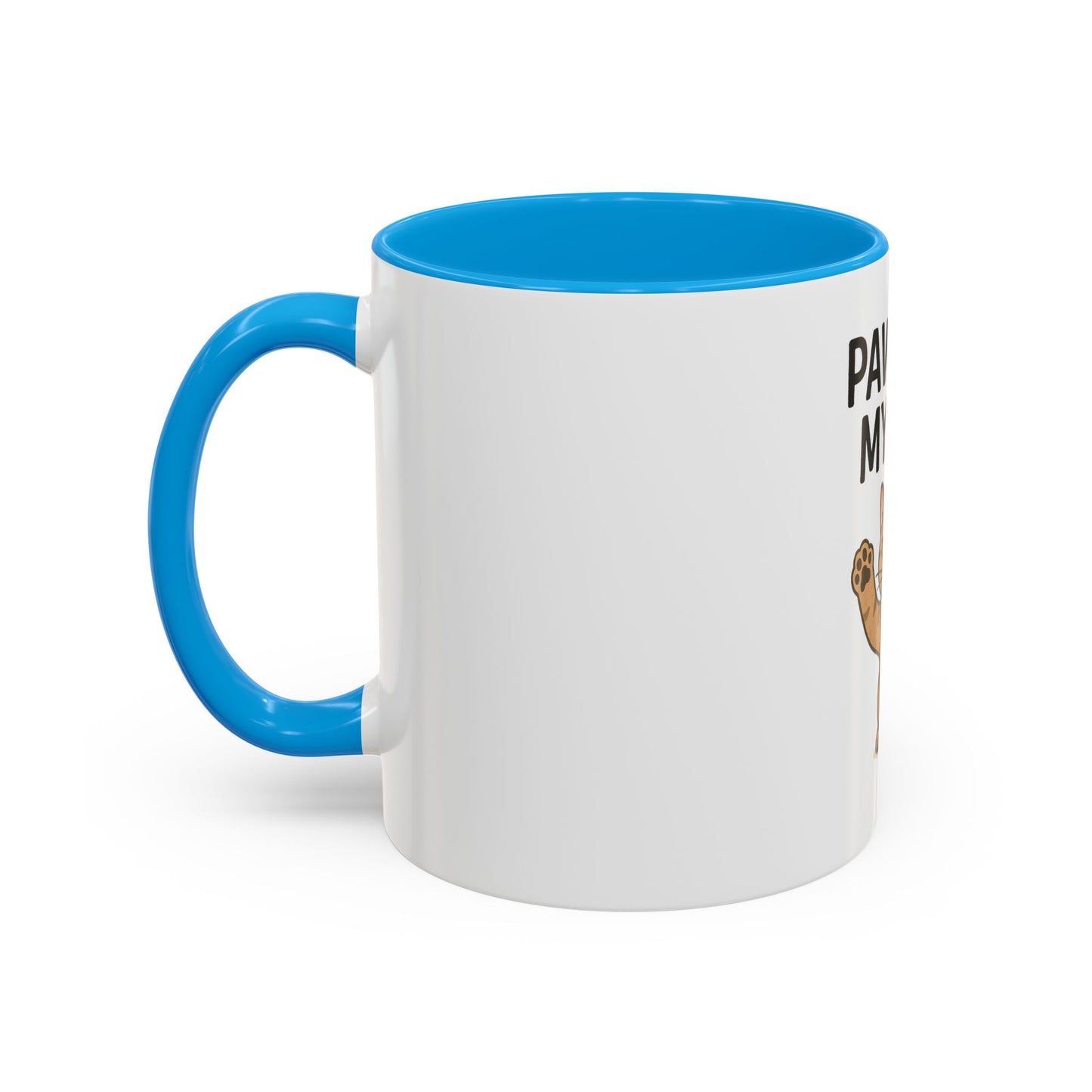 Funny Cat Mug - "Paws Off My Mug" - Colorful 11oz & 15oz Coffee Cup