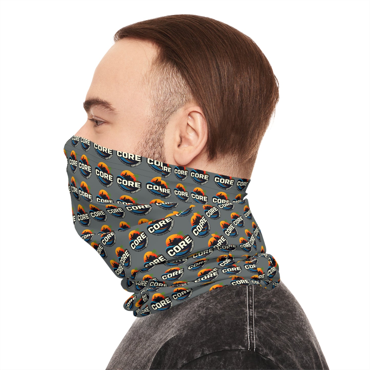 CORE Logo Neck Gaiter — Repeating Pattern Face Shield