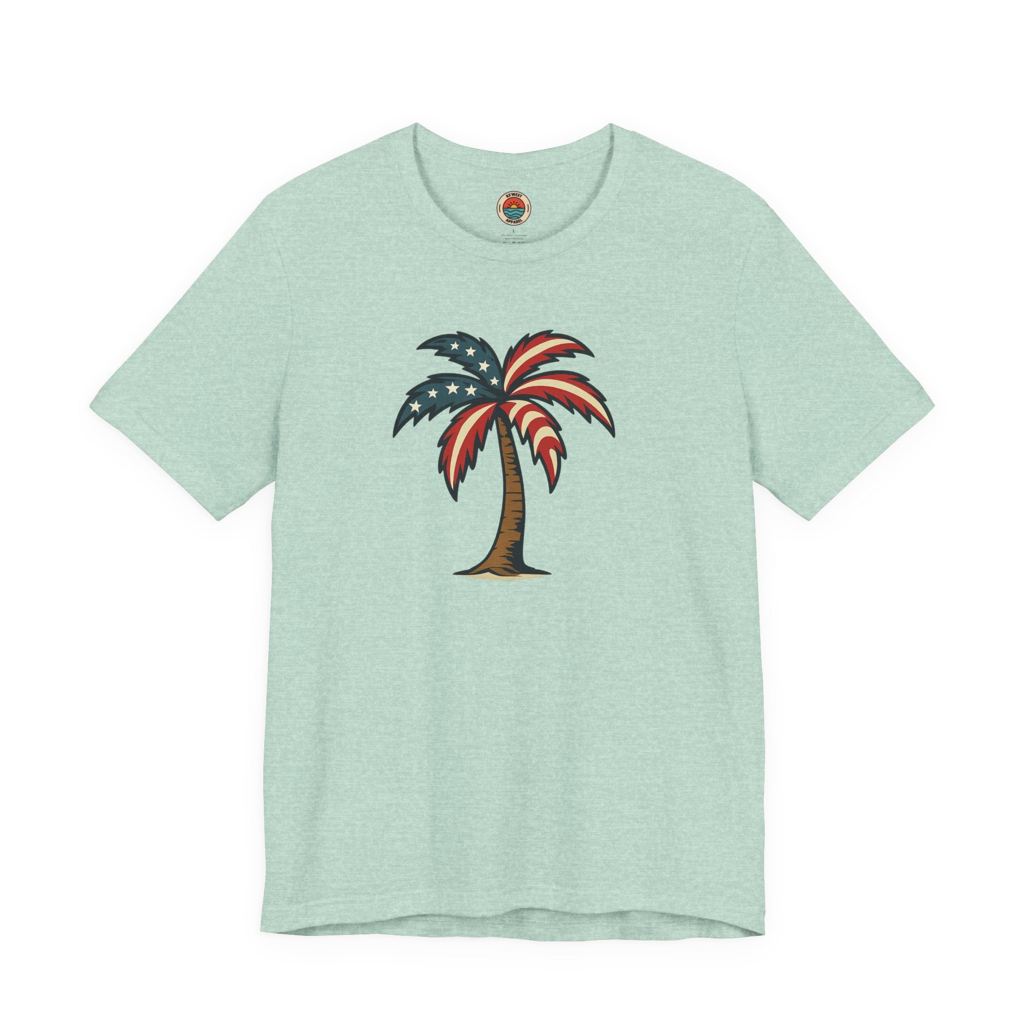 Patriotic Palm Tree Tee, Summer Shirt, Unisex Graphic Tee
