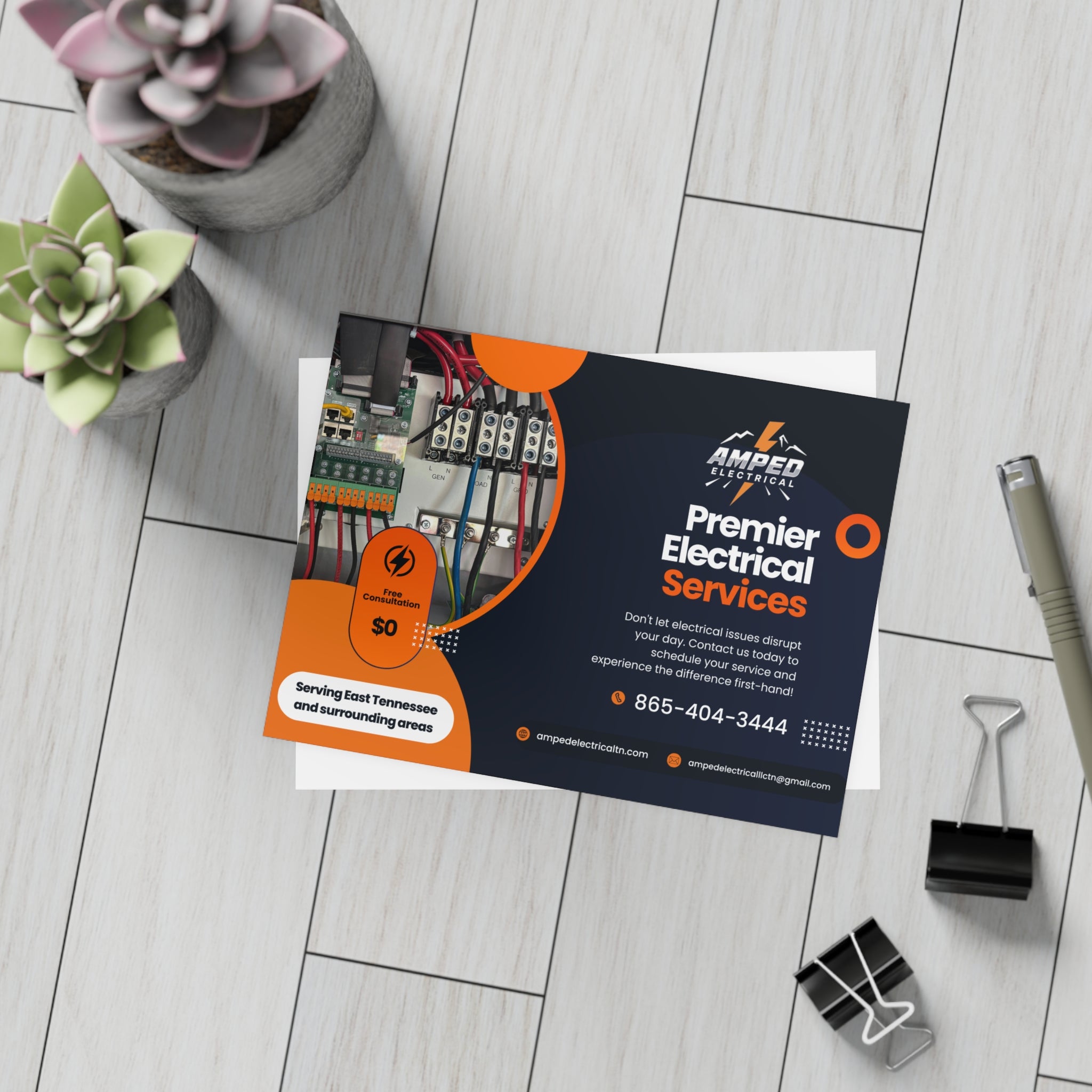 AMPED ELECTRICAL Postcard Bundle Set, Perfect for Business Promotions