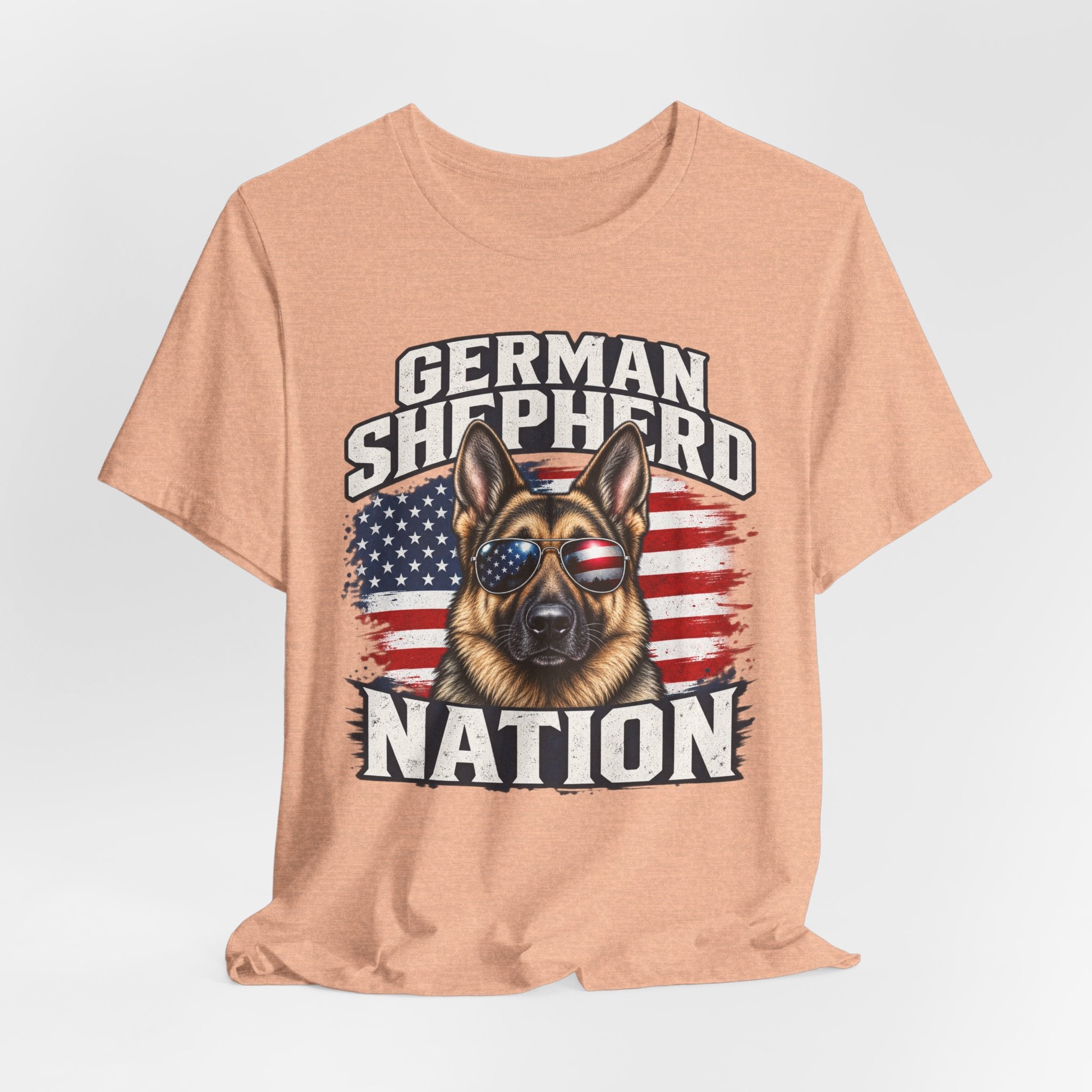 German Shepherd Nation T-Shirt – American Flag Dog Tee for Dog Lovers
