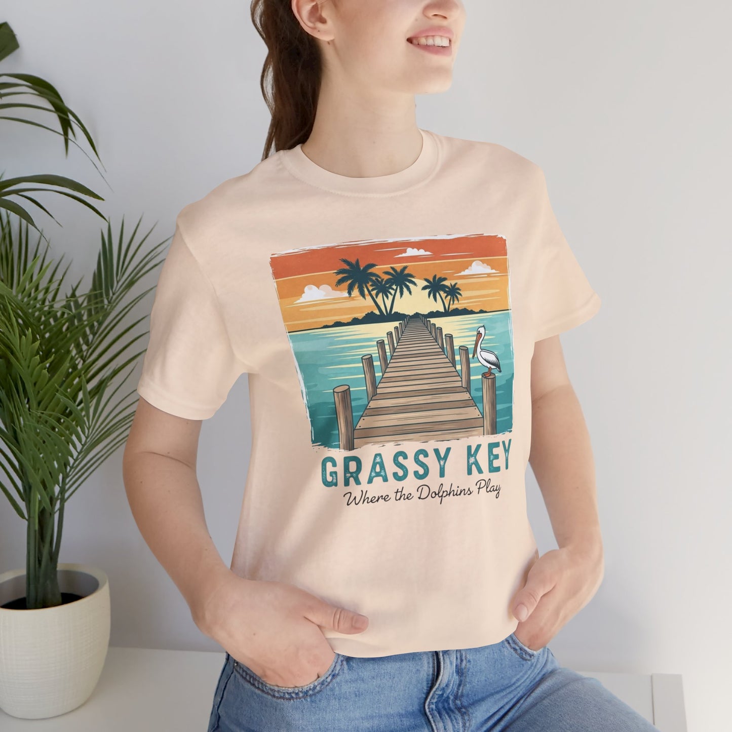 FLORIDA KEYS COLLECTION Grassy Key Tropical Tee - Unisex Jersey Short Sleeve Tee