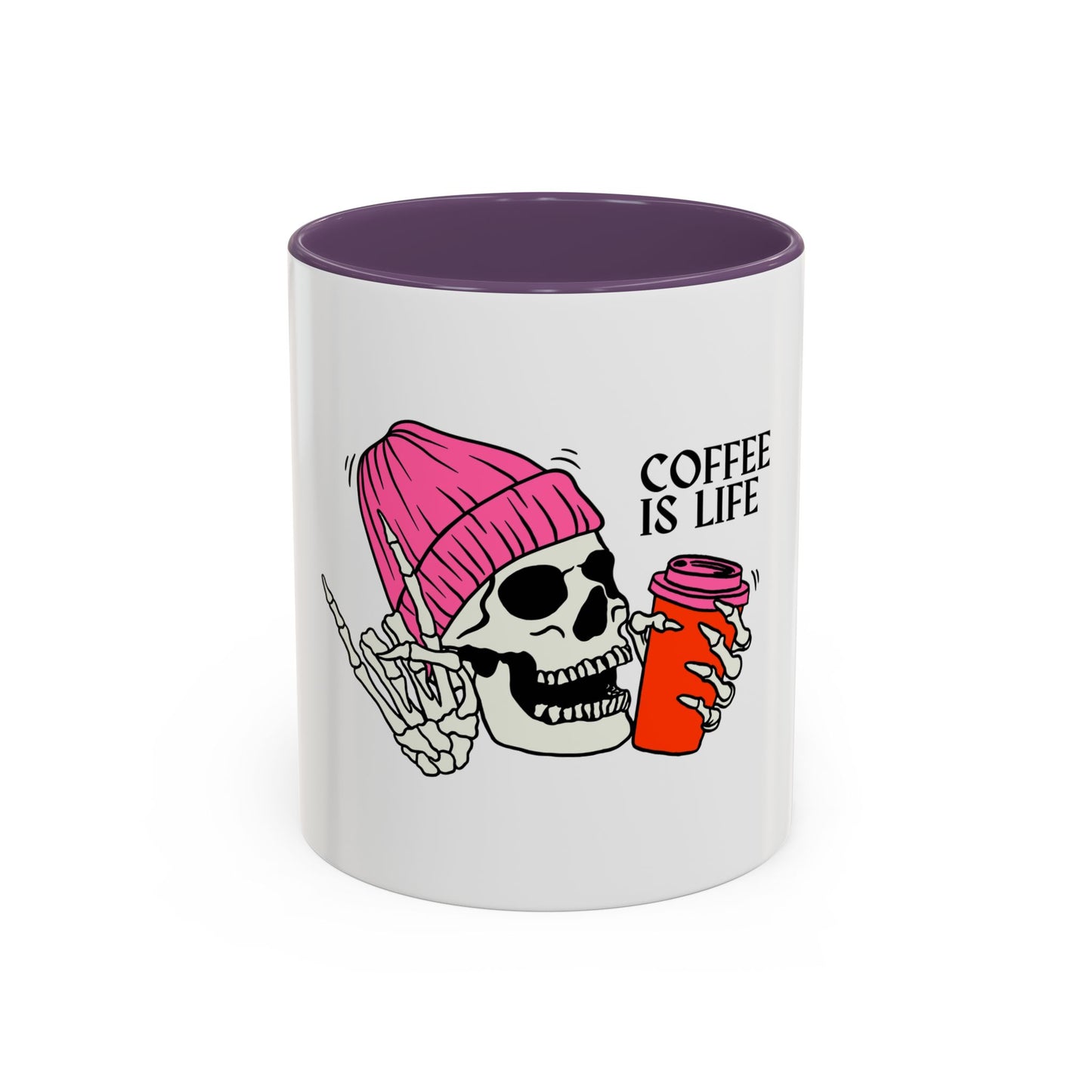 Skull Coffee Mug – "Coffee is Life" – Fun Gothic Design for Coffee Lovers