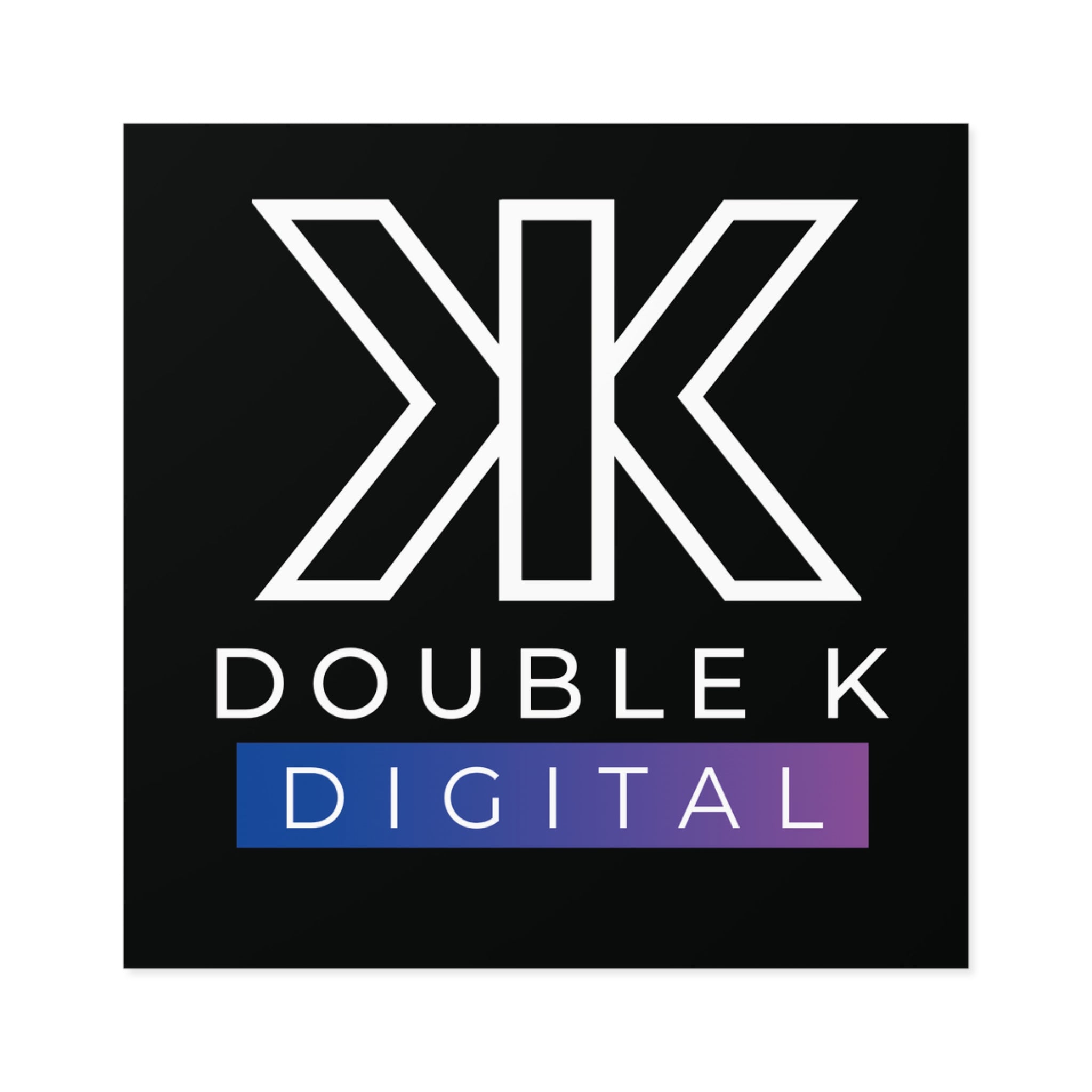 Double K Media Logo Square Sticker