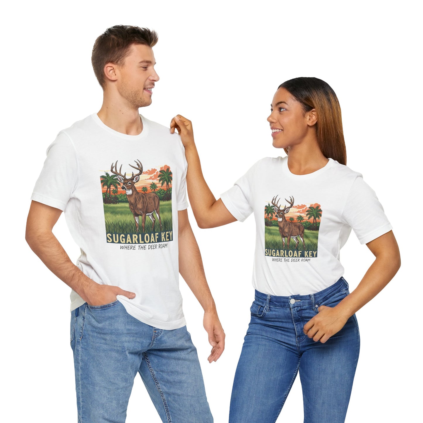 FLORIDA KEYS COLLECTION Sugarloaf Key Deer Graphic Tee, Nature Lover T-Shirt, Outdoor Adventure Apparel
