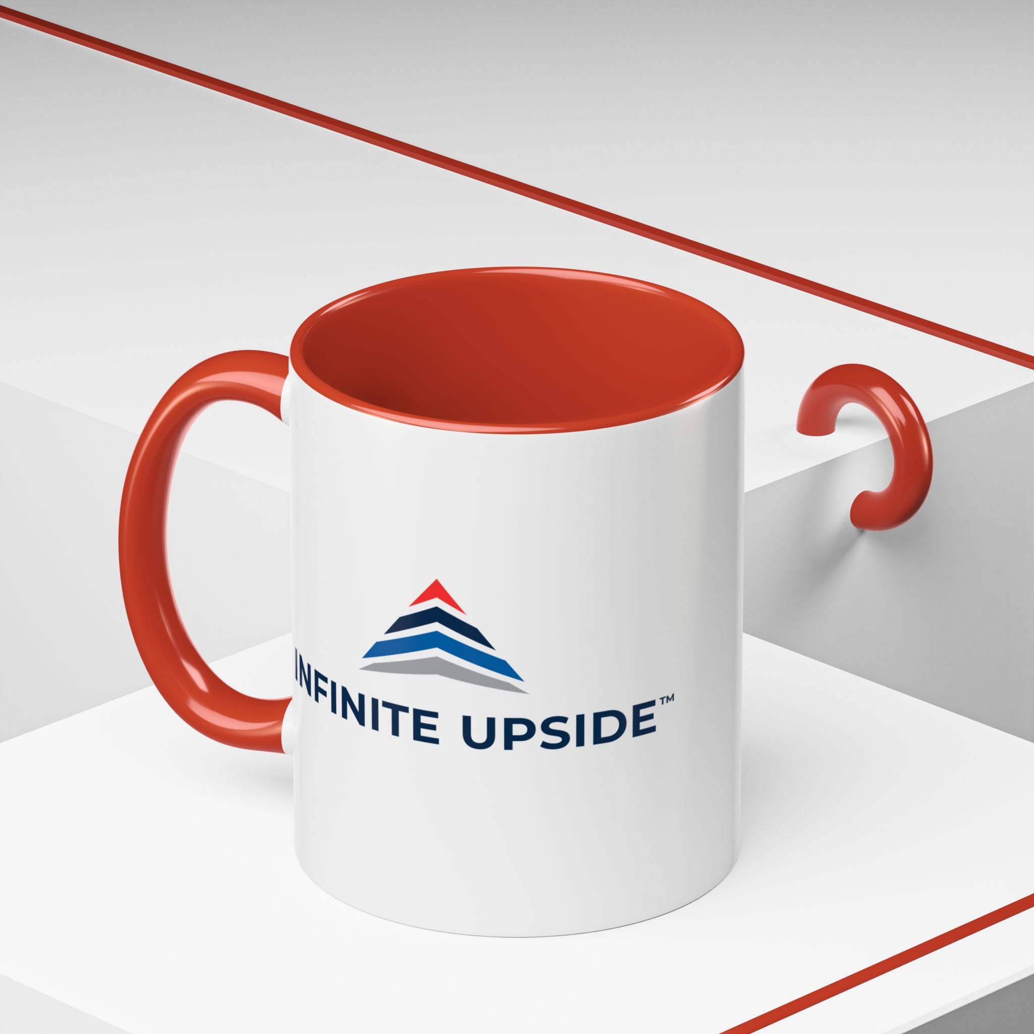 Infinity Upside™ Branded Accent Coffee Mug – Logo Coffee Cup (11/15oz)