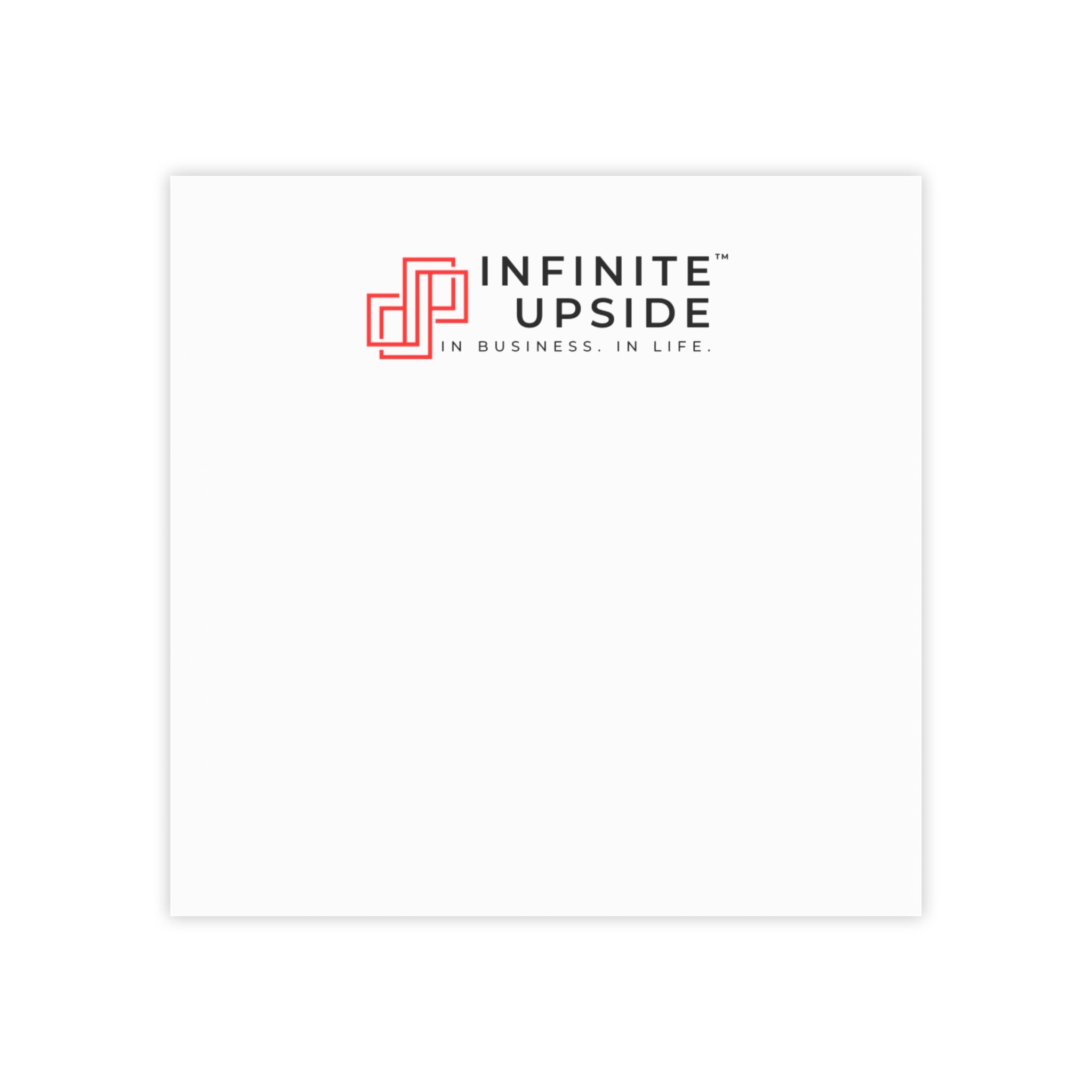 Infinite Upside™ Branded Post-It Note Pads — Corporate Logo Sticky Notes