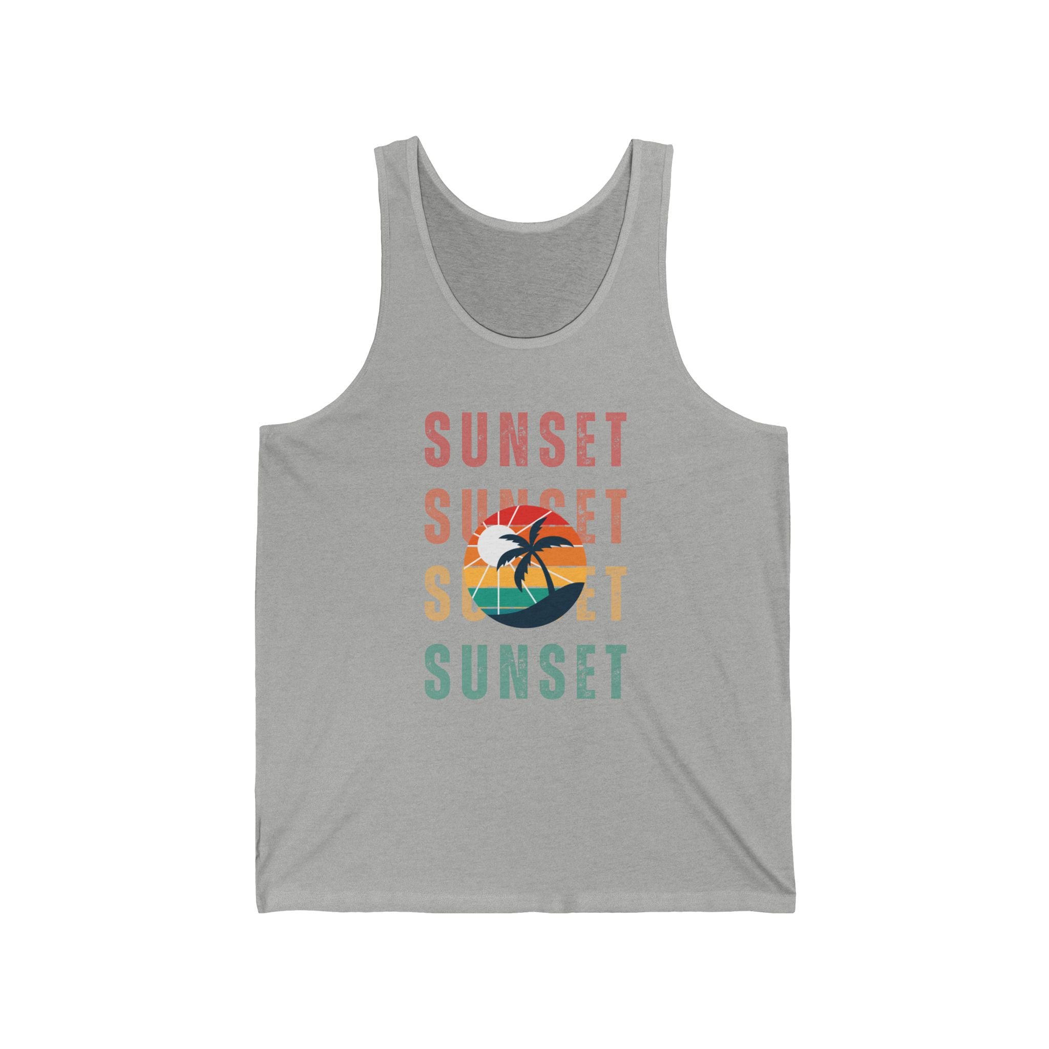 Sunset Vibes Unisex Jersey Tank - Perfect for Summer Days & Beach Getaways