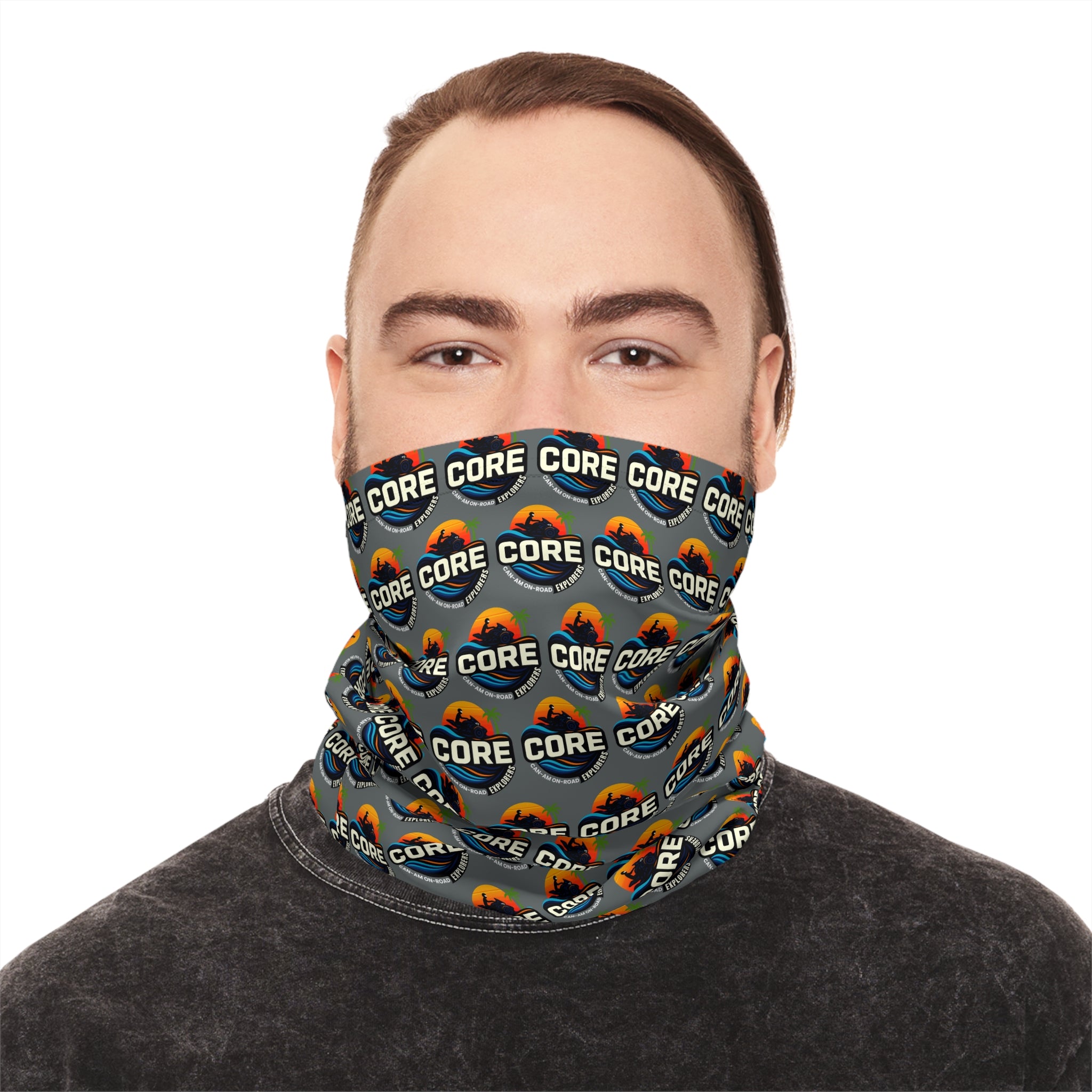 CORE Logo Neck Gaiter — Alternate Repeating Pattern Face Shield