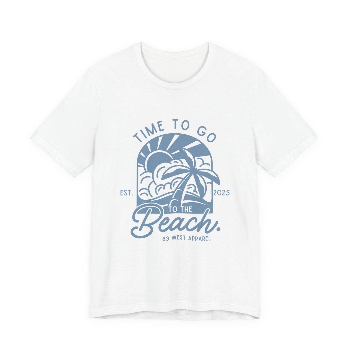 83 West Beach Vibes Unisex Jersey Tee - "Time to Go to the Beach"