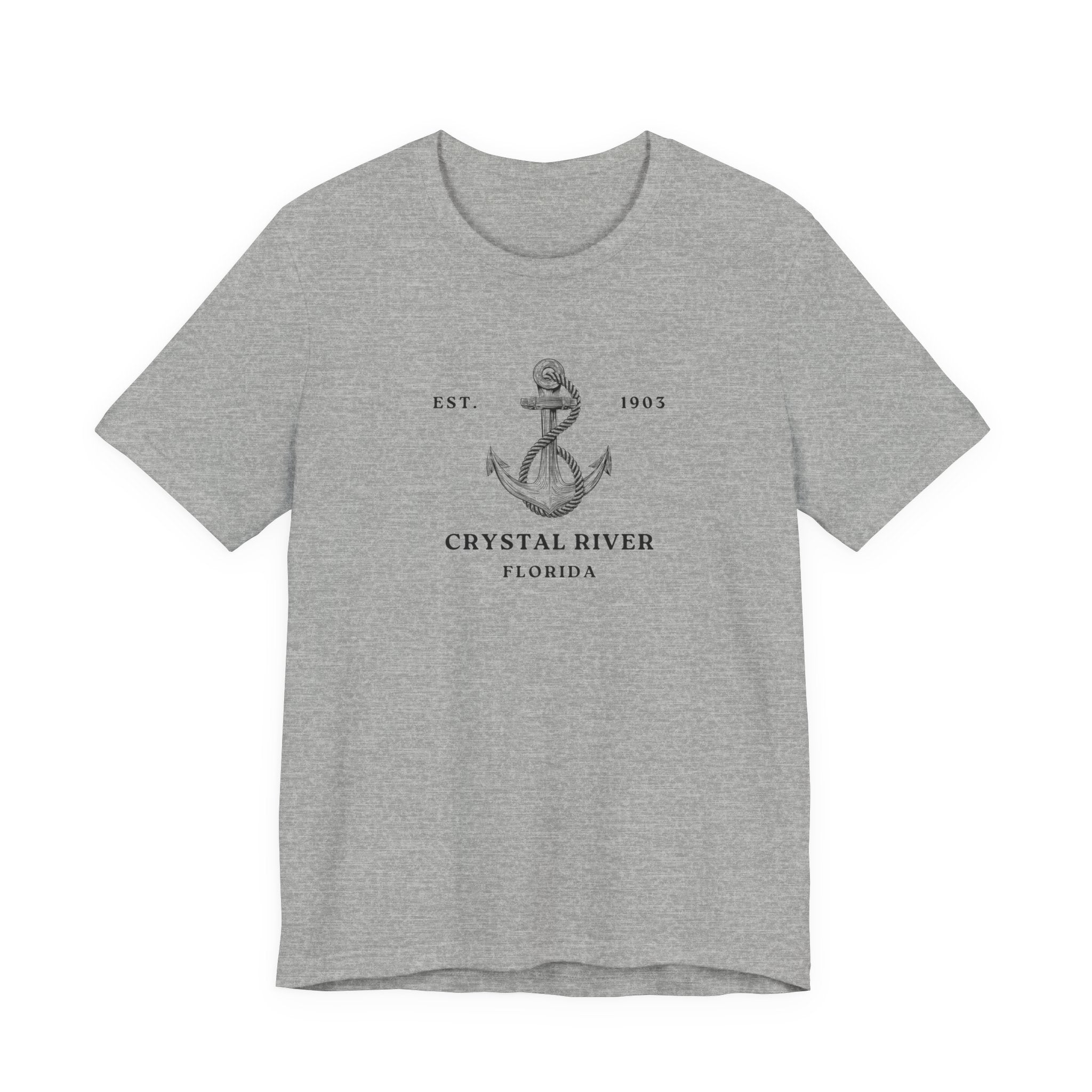Vintage Anchor Graphic Tee, Coastal Style Shirt, Crystal River Florida T-Shirt