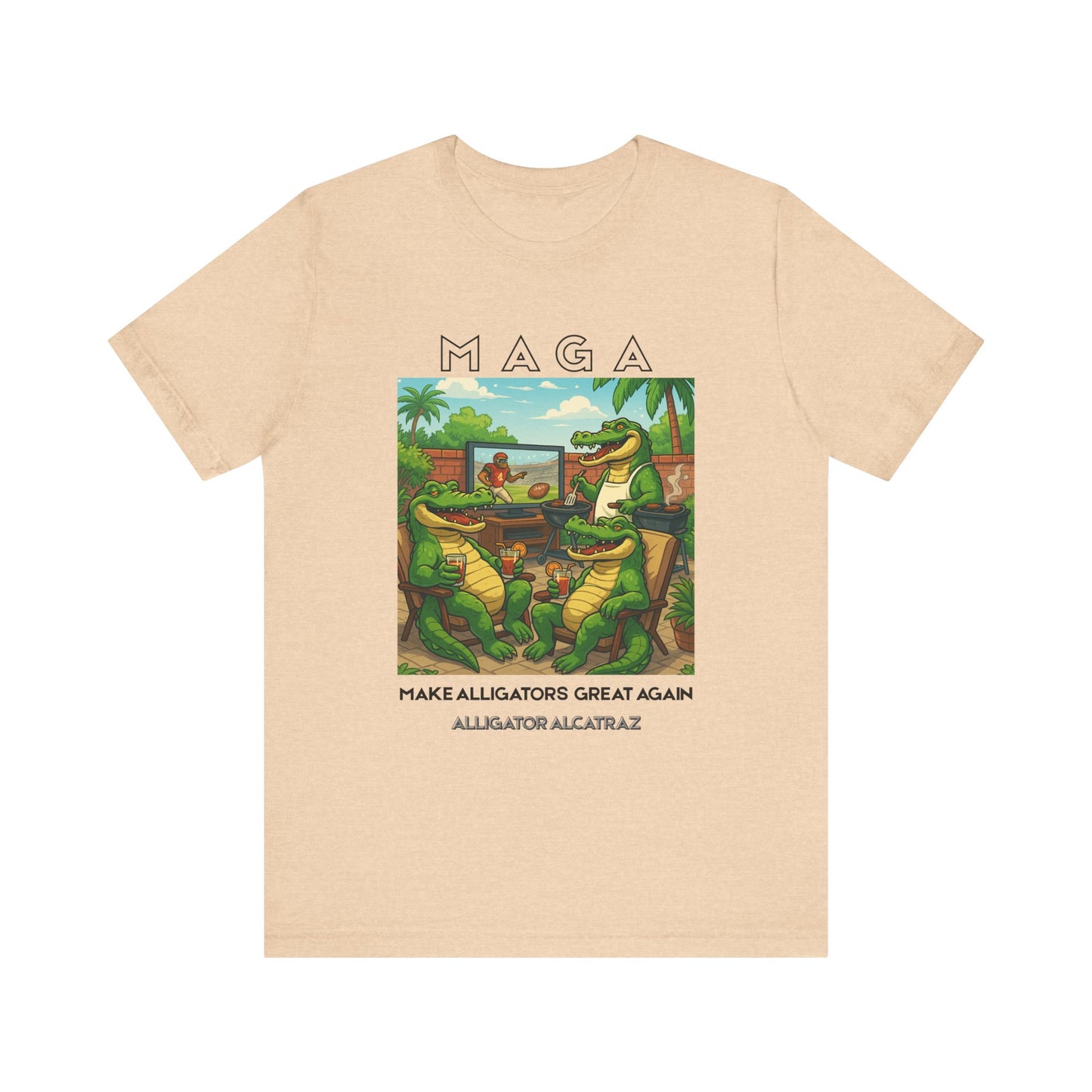MAGA Make Alligators Great Again, Funny Animal Shirt, Quirky Graphic T-Shirt