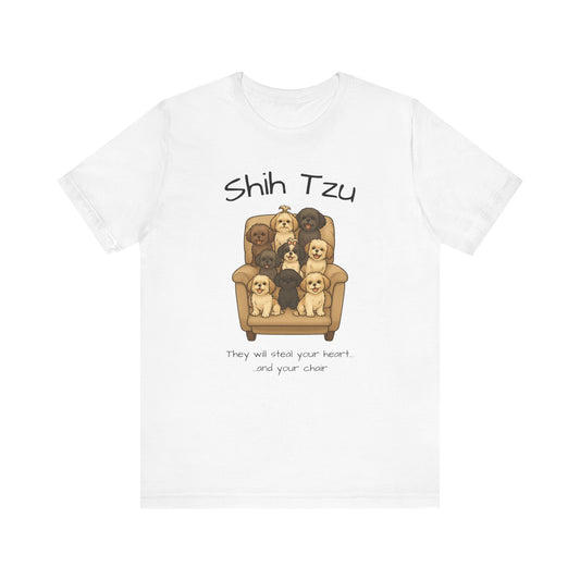 Cute Shih Tzu Dog Tee, Pet Lover Shirt, Dog Mom Gift, Animal Lover Tee